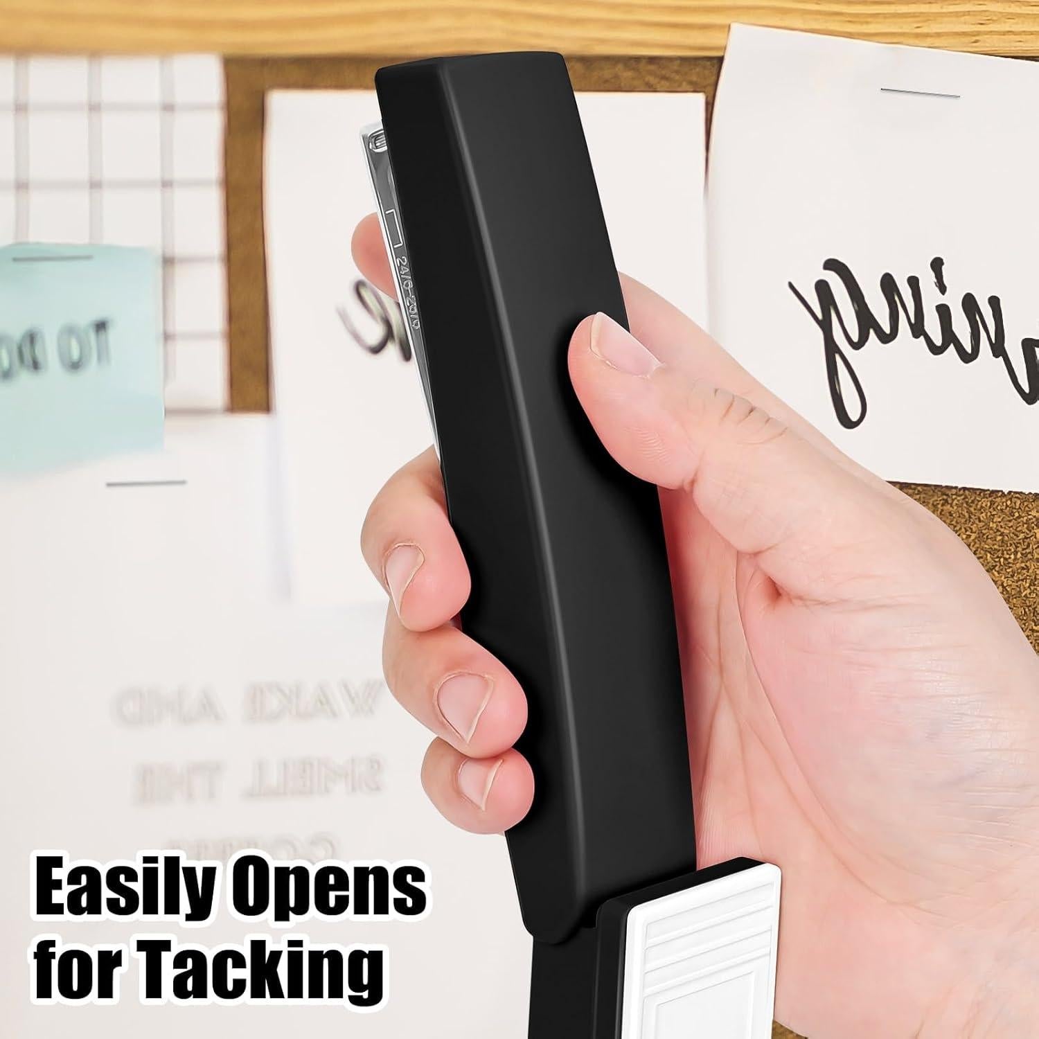 Engrapadora Muxdilu 25 Hojas Metal Negra con 1000 Grapas