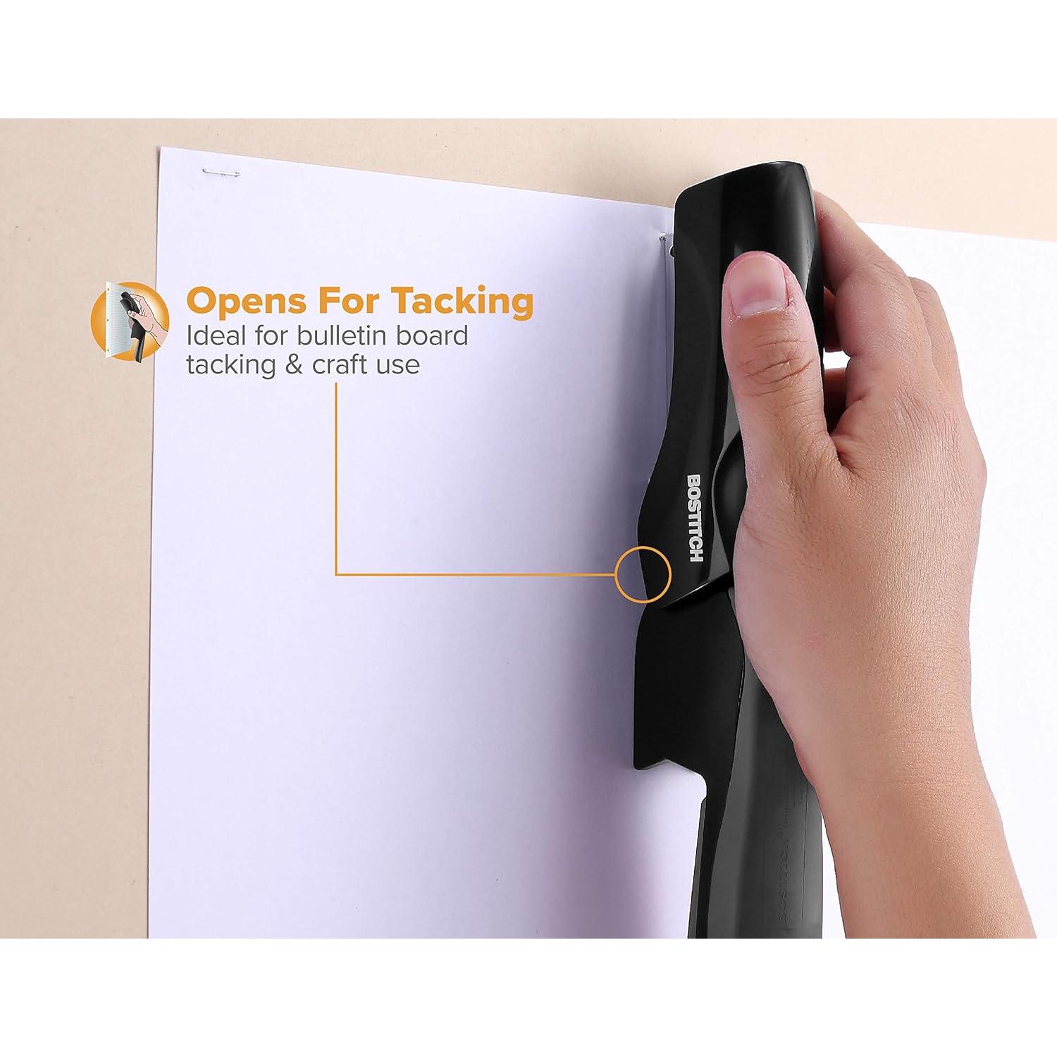 Grapadora Bostitch Compacta Negra Paquete de 3, 40 Hojas