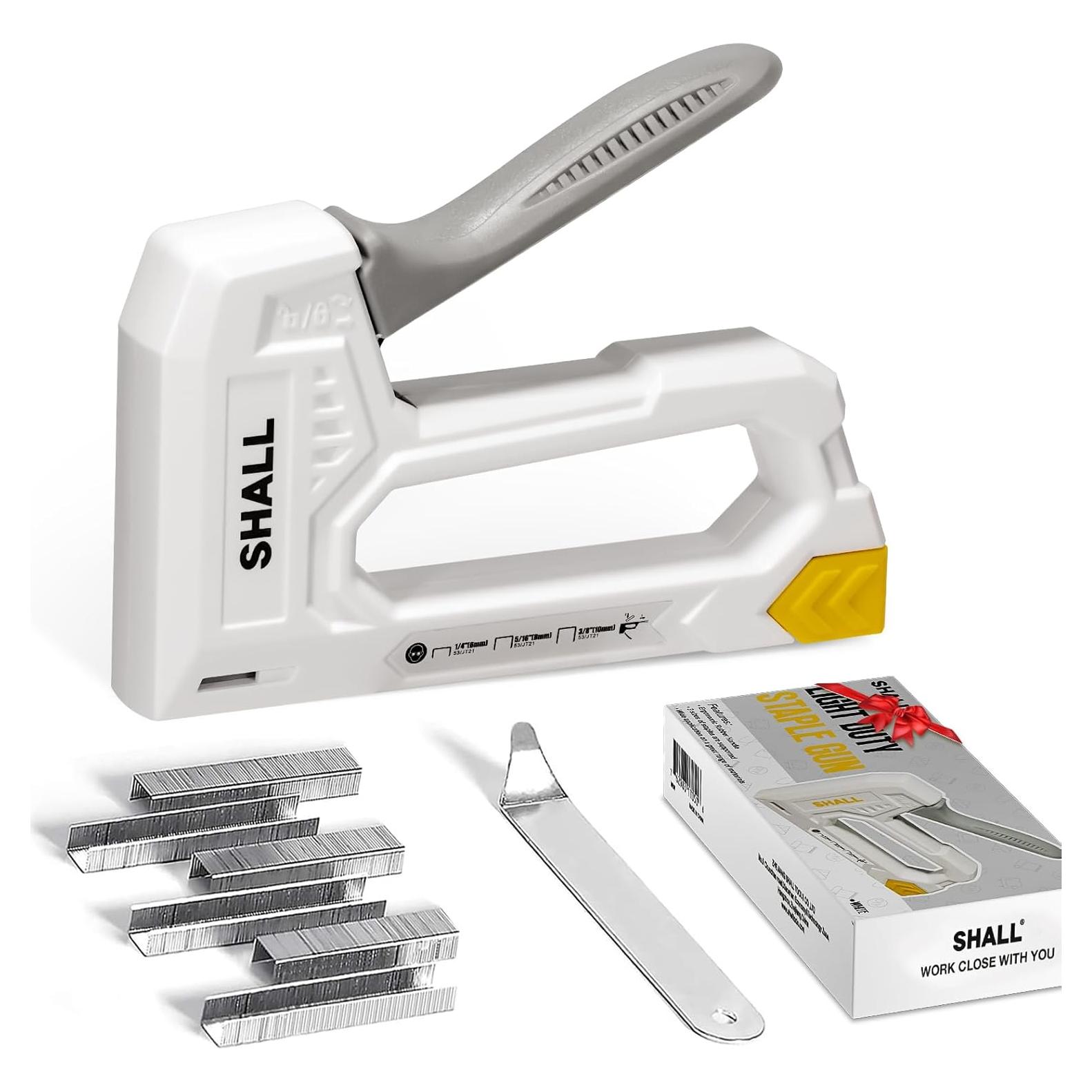 Grapadora de Uso Ligero SHALL Blanca con 1600 Grapas JT21