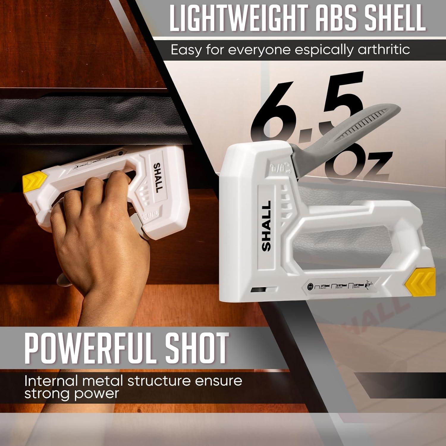 Grapadora de Uso Ligero SHALL Blanca con 1600 Grapas JT21