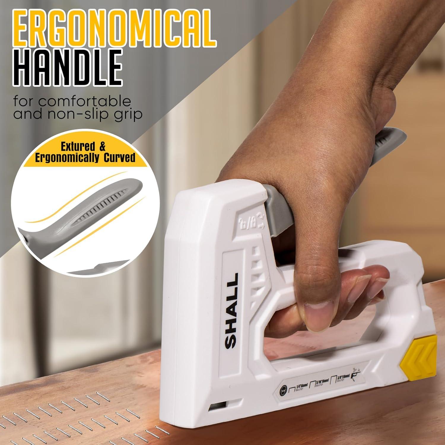 Grapadora de Uso Ligero SHALL Blanca con 1600 Grapas JT21