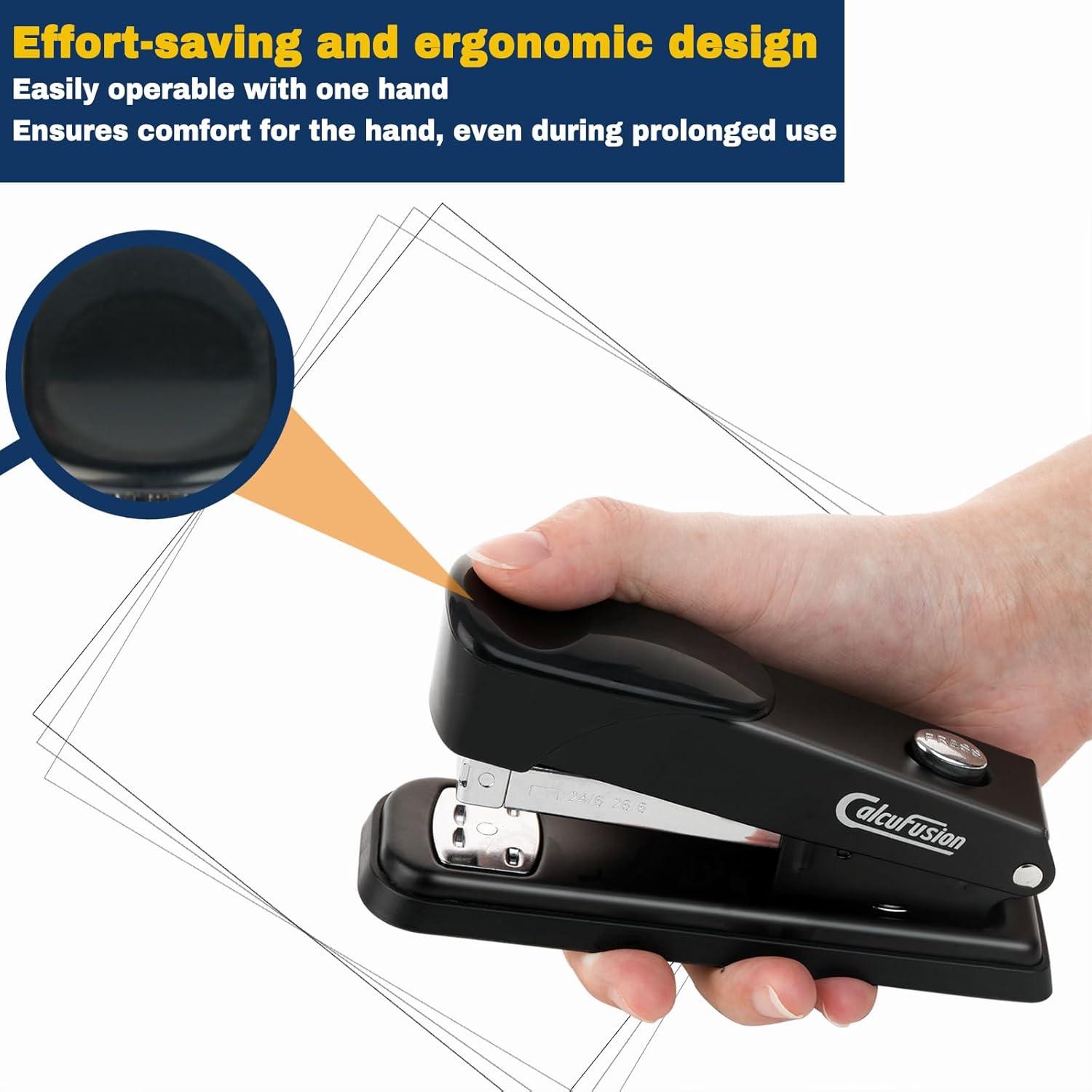 Grapadora de Escritorio Calcufusion 40 Hojas Metal Negra