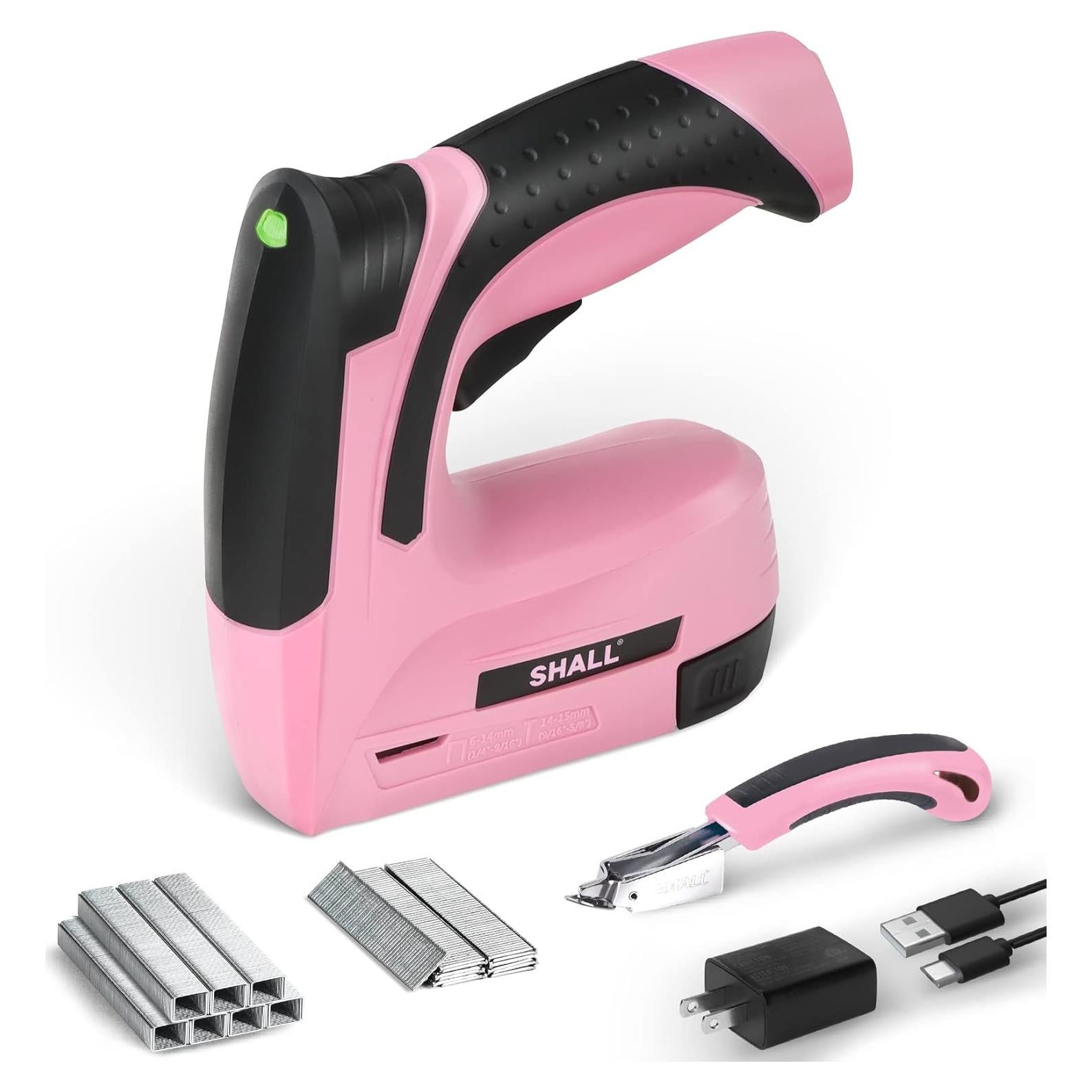 Grapadora Eléctrica Inalámbrica 2 en 1 SHALL Rosa 4V