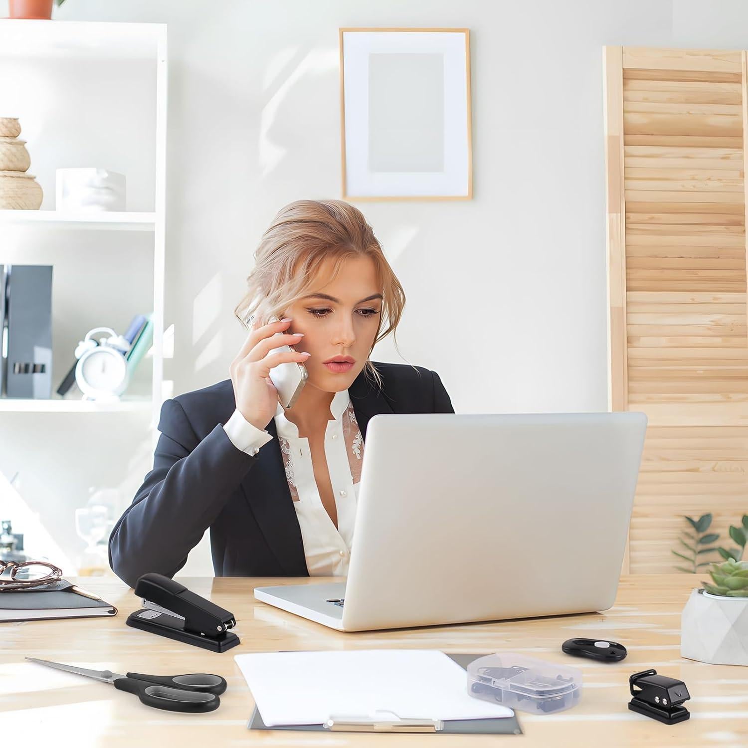 Kit de Accesorios de Escritorio Kogcmeetl Negro 12 Piezas