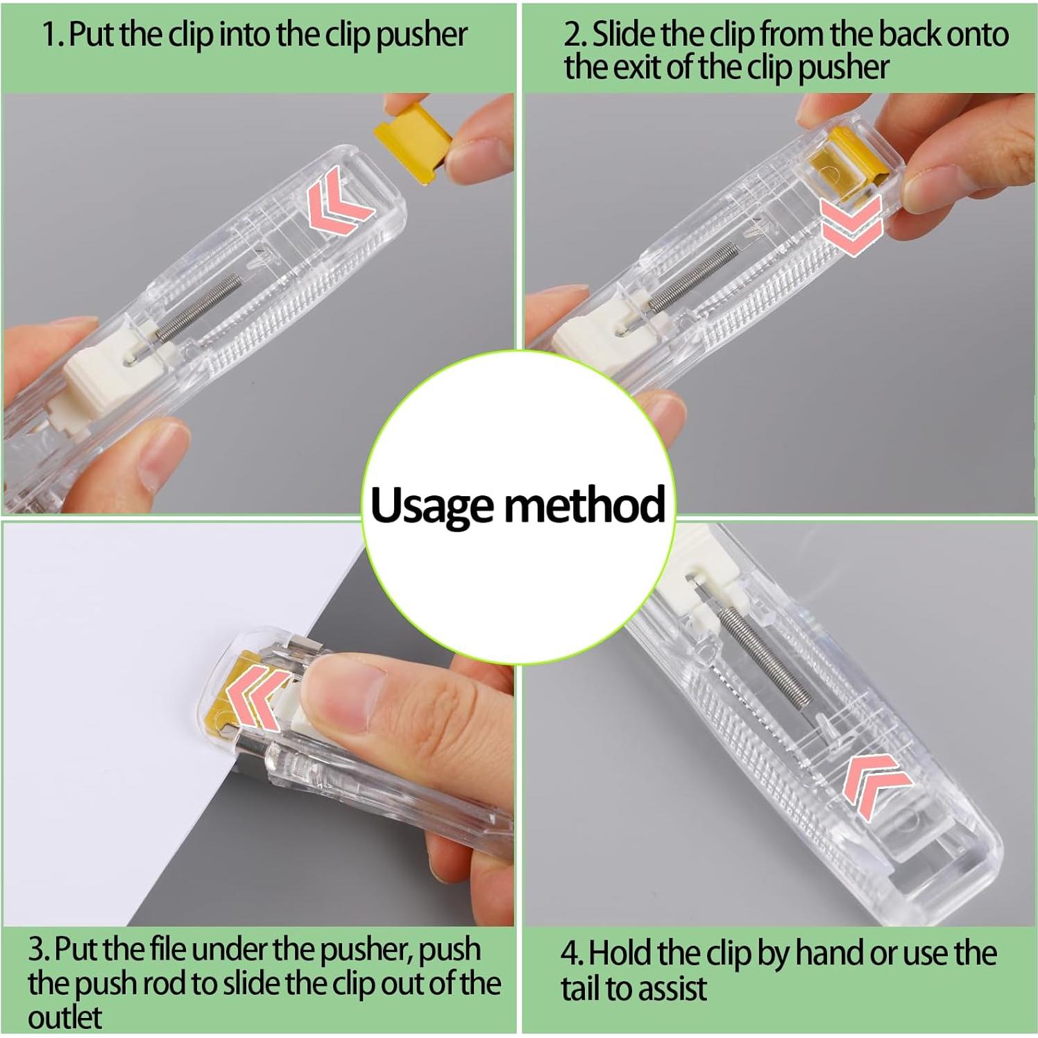 Dispensador de Clips de Papel Styquenzer con 100 Recargas