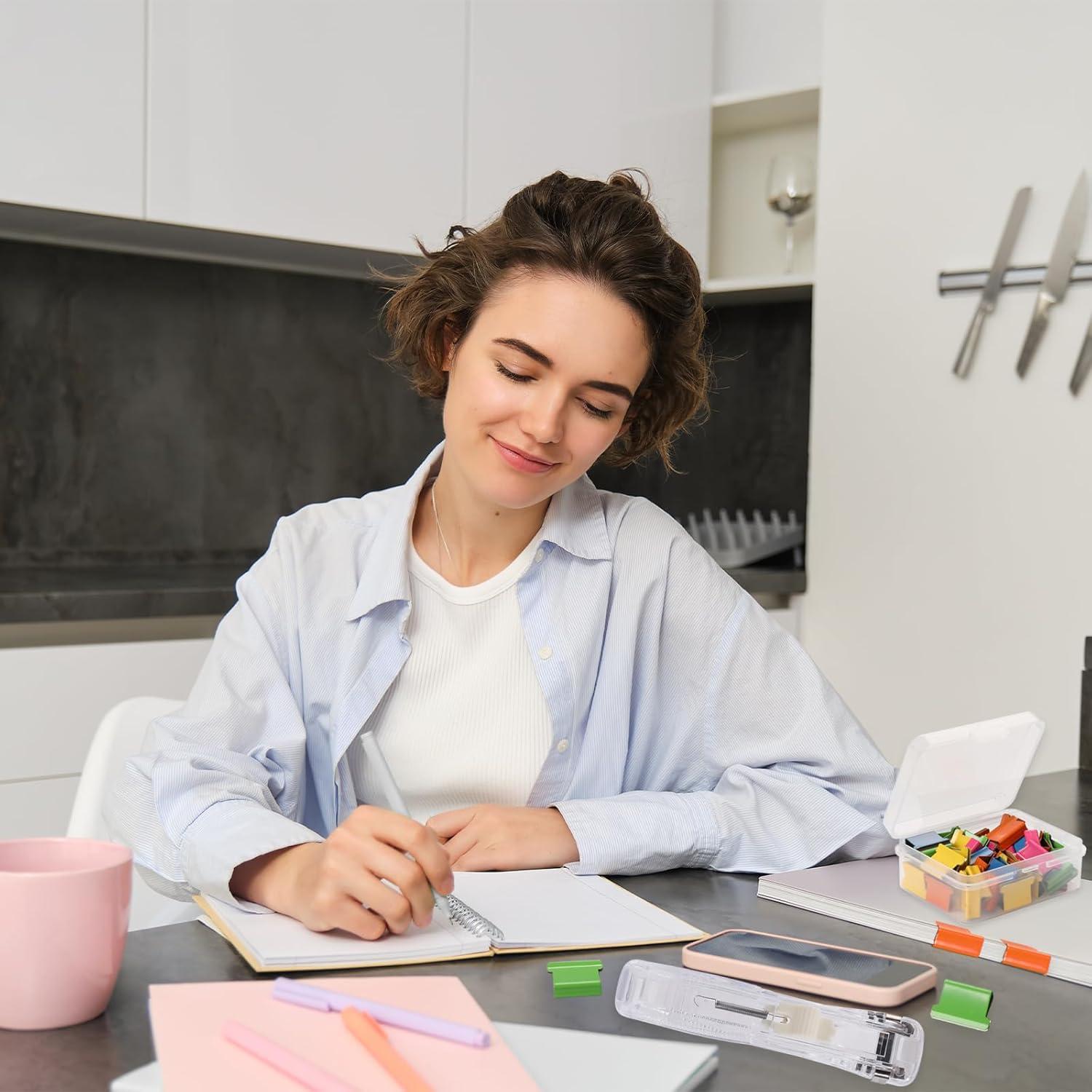 Dispensador de Clips de Papel Styquenzer con 100 Recargas