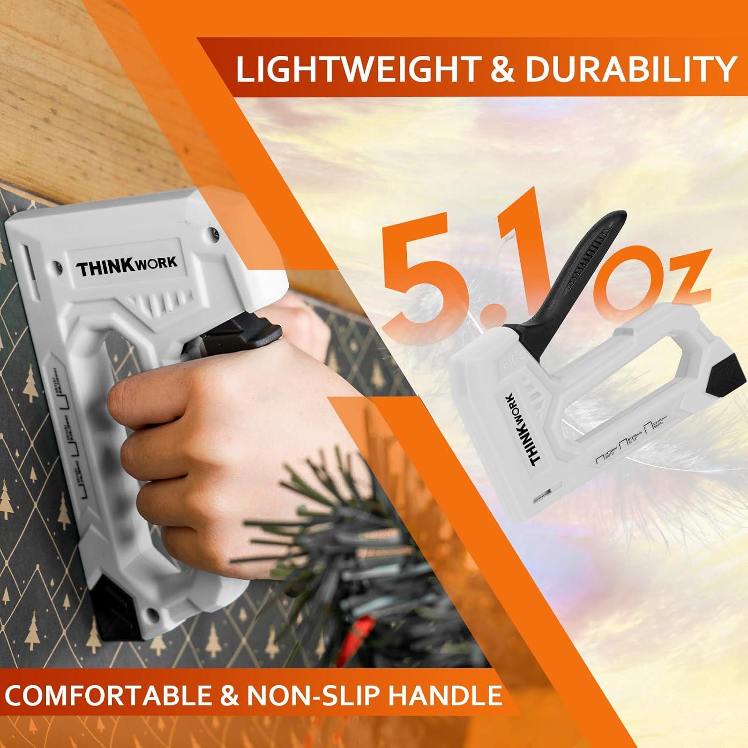 Grapadora de Uso Ligero THINKWORK Gris con 1600 Grapas JT21