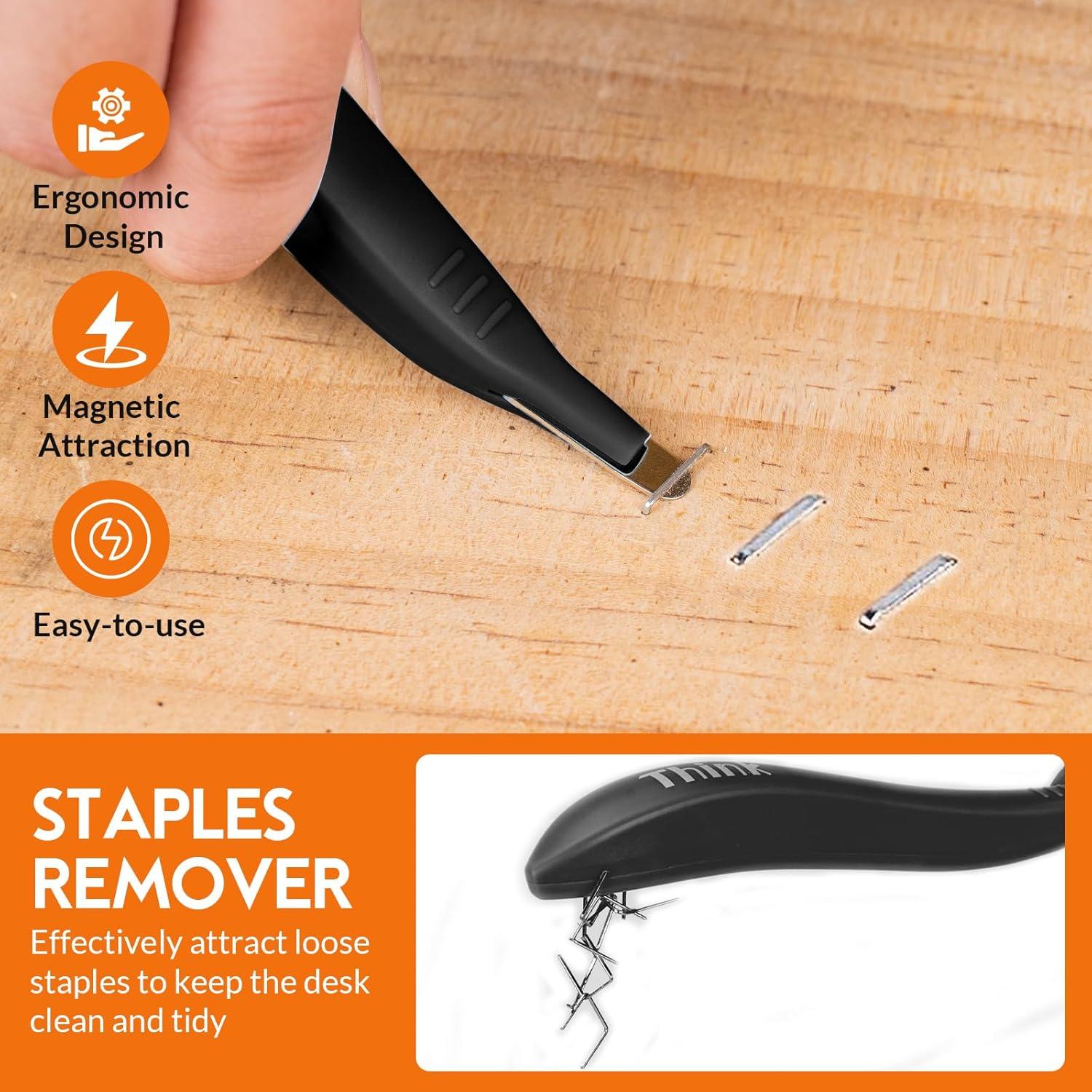 Grapadora de Uso Ligero THINKWORK Gris con 1600 Grapas JT21