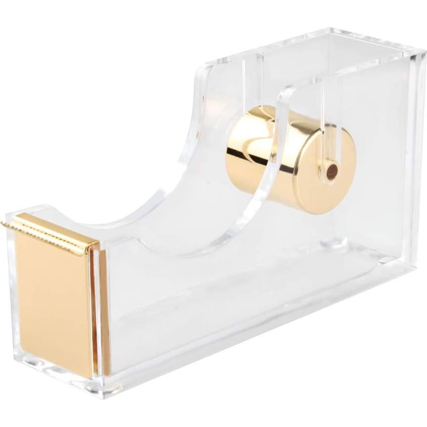 Juego de Grapadora Acrílica Dorada Geila con 1000 Grapas