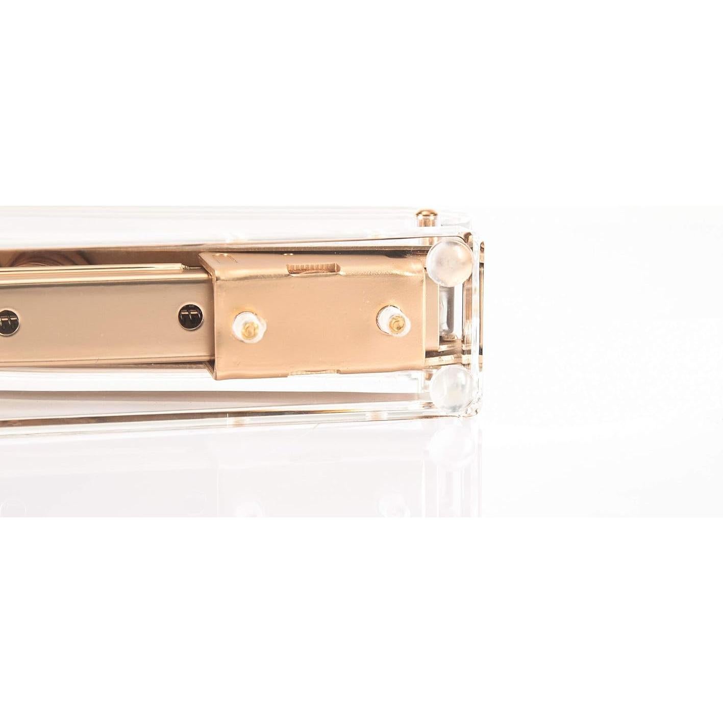 Grapadora de Escritorio SIRMEDAL Acrílica Dorada con 1000 Grapas