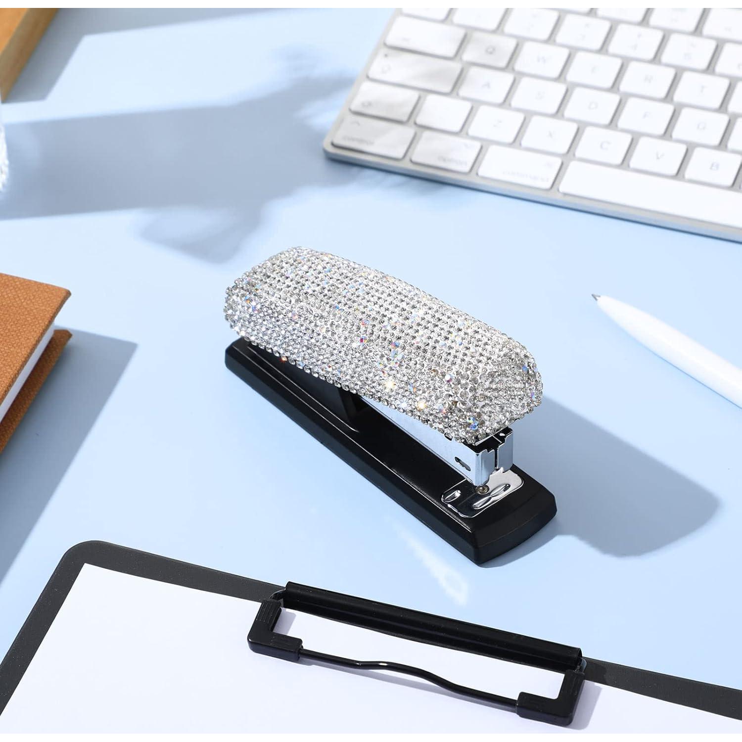 Grapadora de Cristal Yexiya Plata con 100 Grapas - Elegante