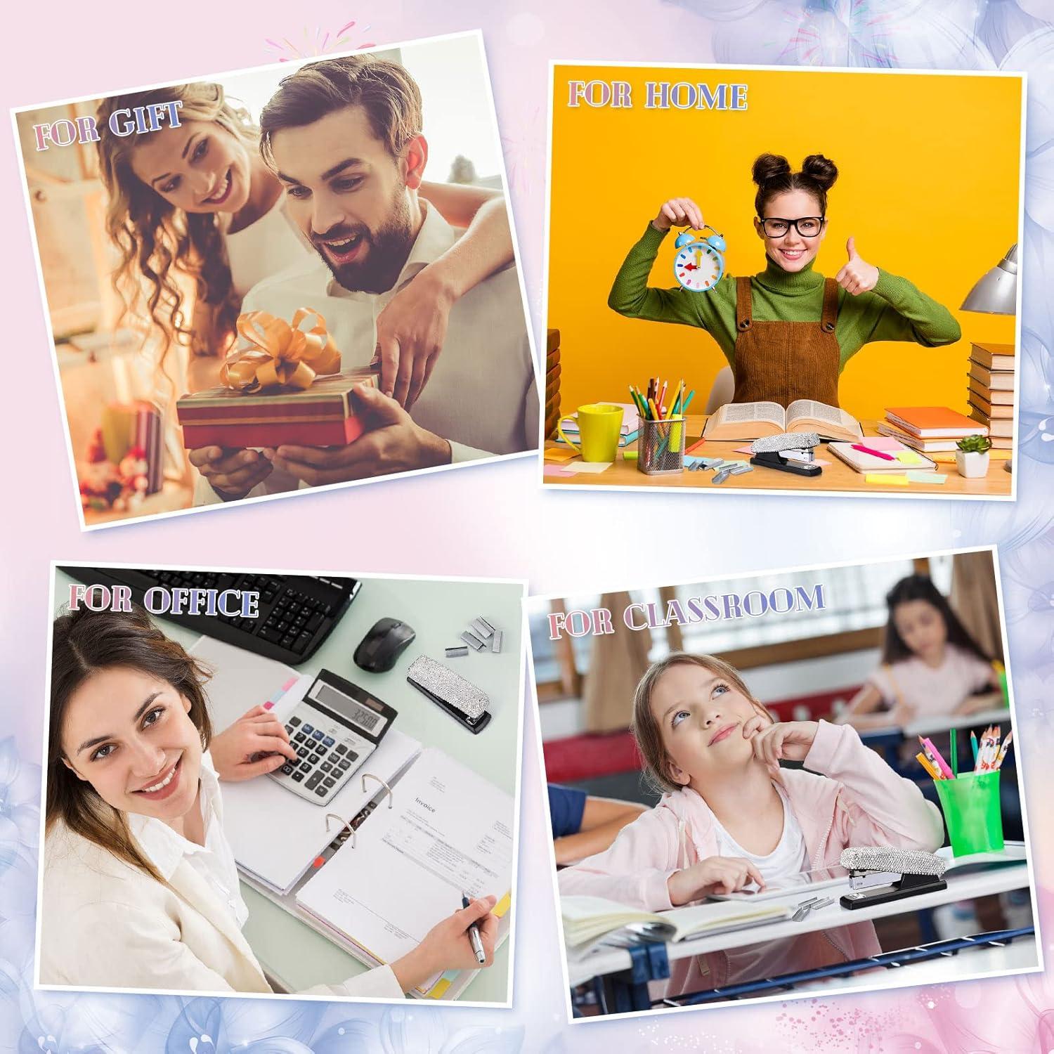 Grapadora de Cristal Yexiya Plata con 100 Grapas - Elegante