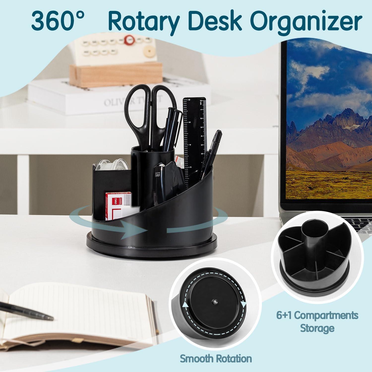 Juego de Suministros de Oficina Deli 1045 Pcs Organizador Negro