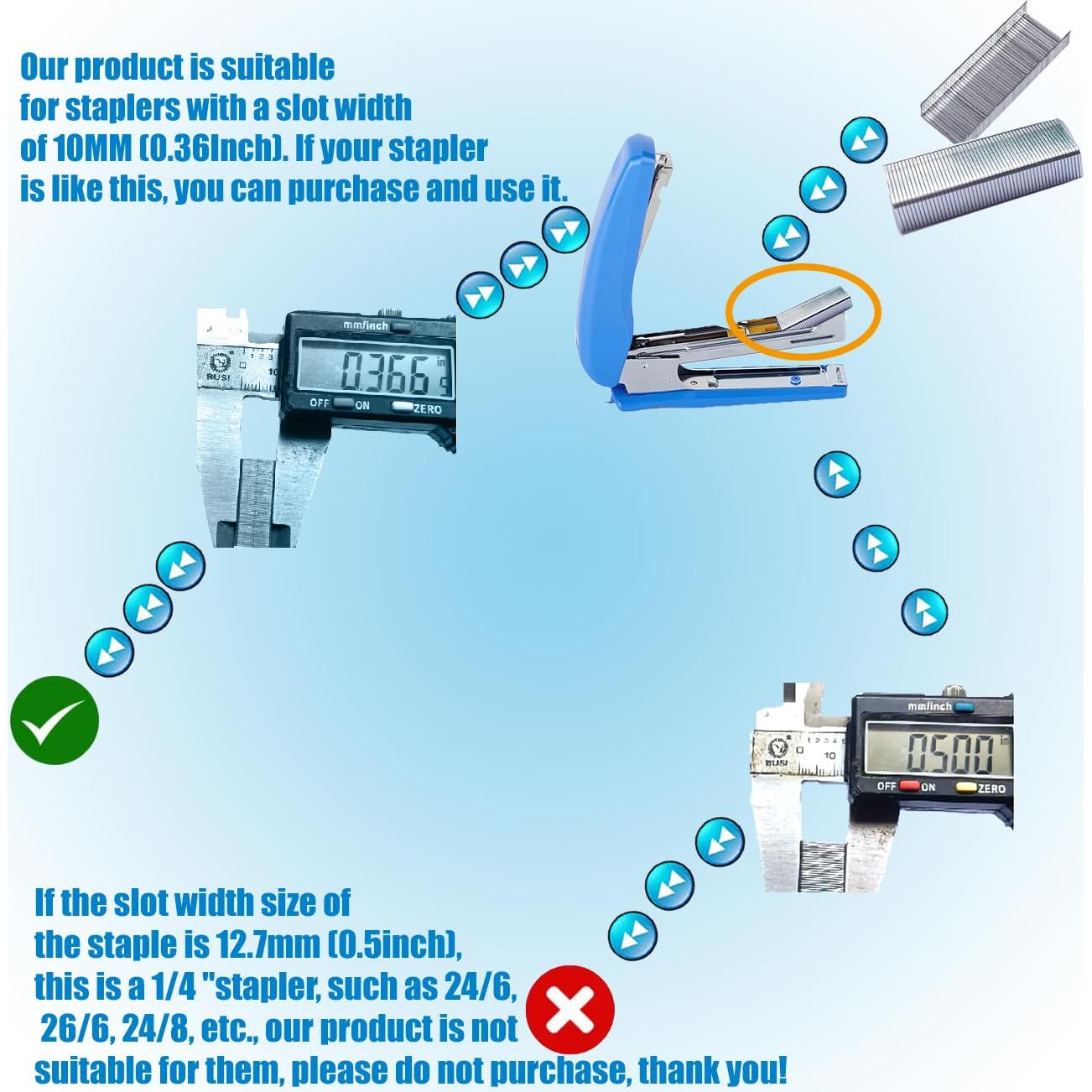 Grapas No.10 HeGangLy 3000pcs para Grapadoras Mini
