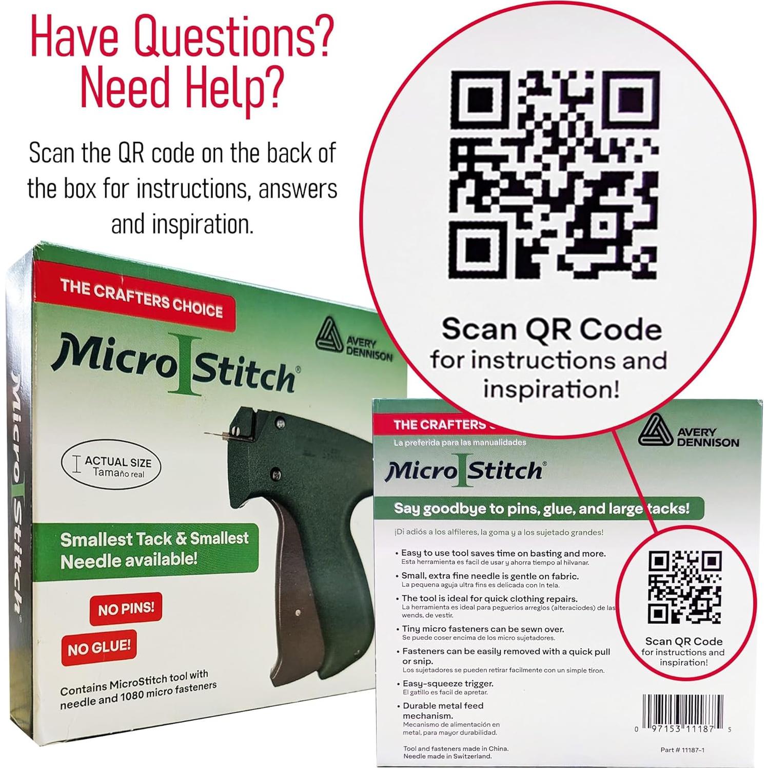 Kit de Micro-Fijación MicroStitch Avery Dennison - 1080 Sujetadores