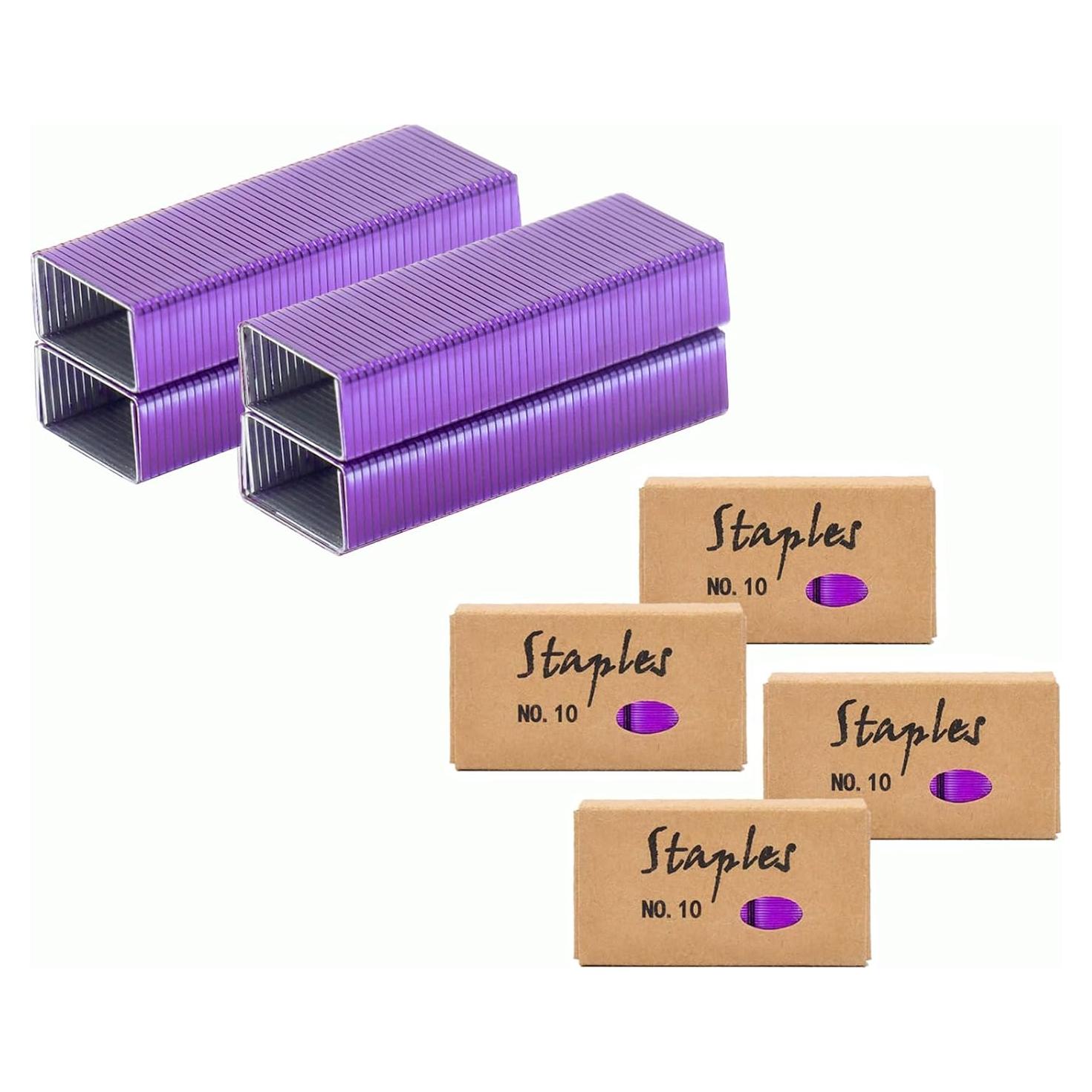 Grampas Moradas NatSumBasics No.10 para Mini Grapadora - 4000 Unidades