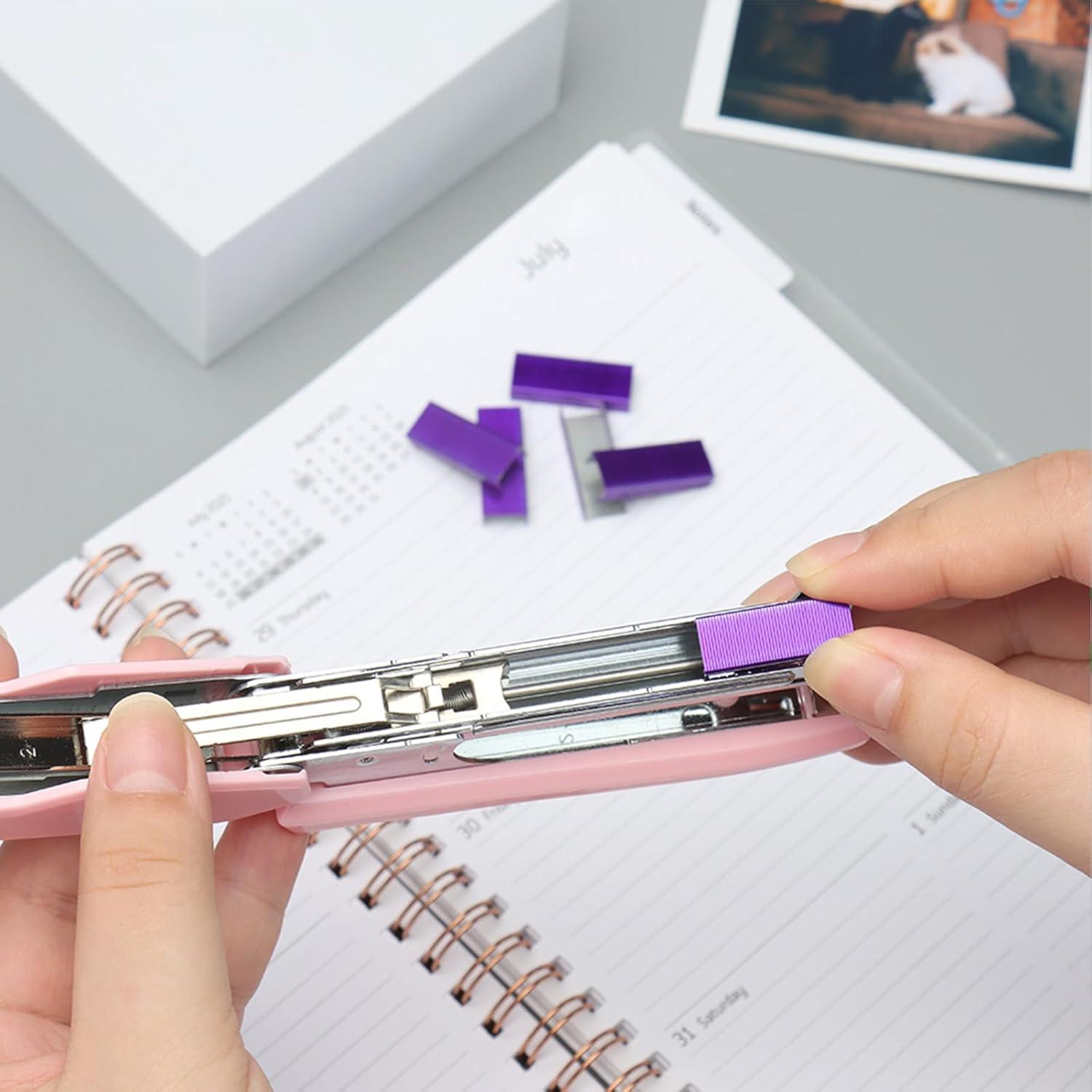 Grampas Moradas NatSumBasics No.10 para Mini Grapadora - 4000 Unidades