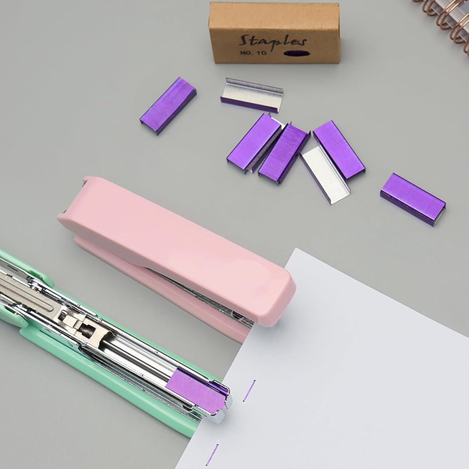 Grampas Moradas NatSumBasics No.10 para Mini Grapadora - 4000 Unidades