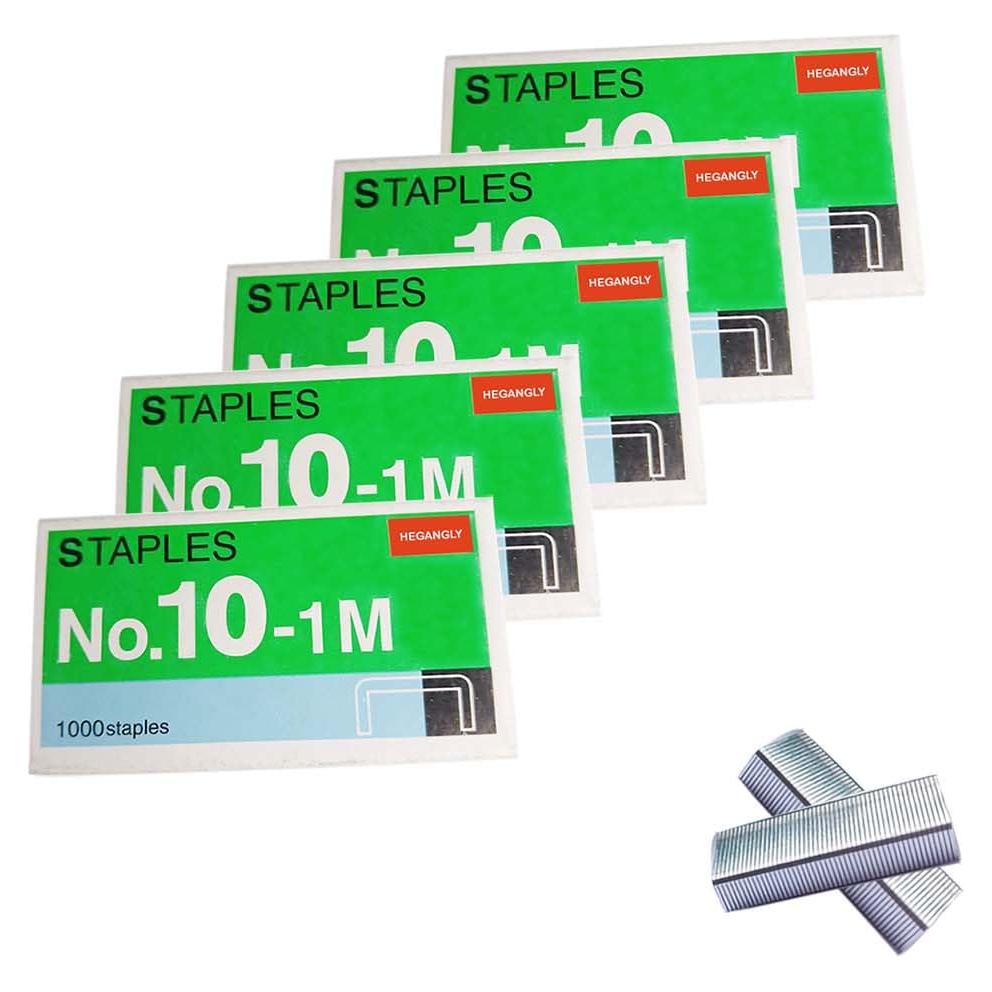 5000 Grapas No.10 HEGANGLY para Grapadoras Mini - 5 Cajas