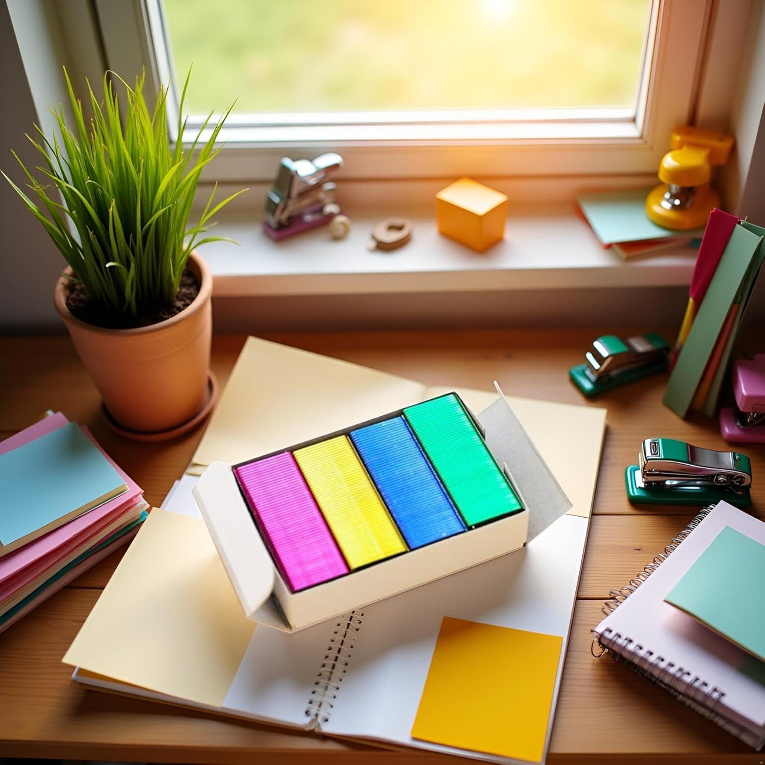 800 Mini Grapas de Color Sluswallow 24x6mm Oficina Manualidades