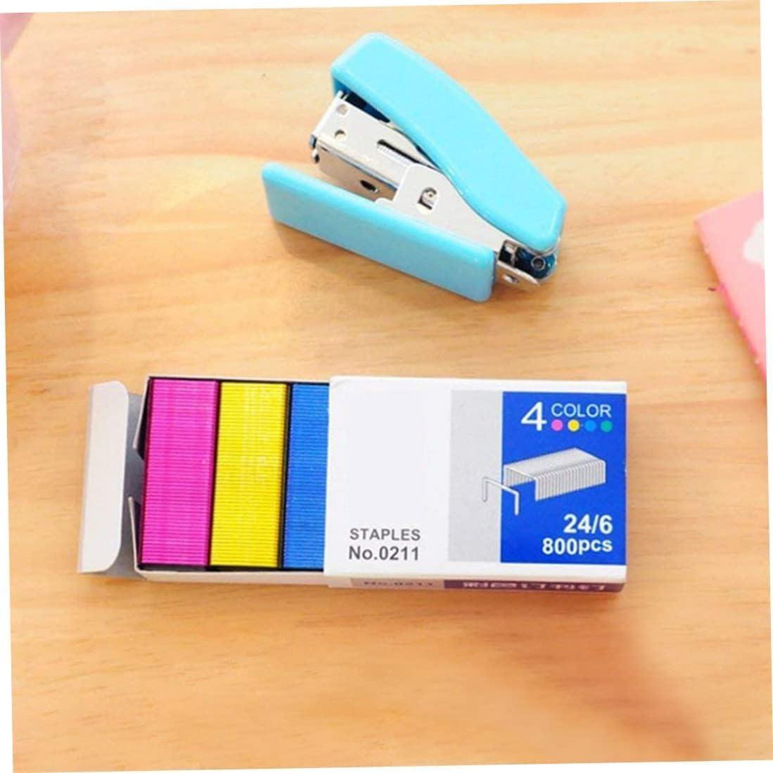800 Mini Grapas de Color Sluswallow 24x6mm Oficina Manualidades