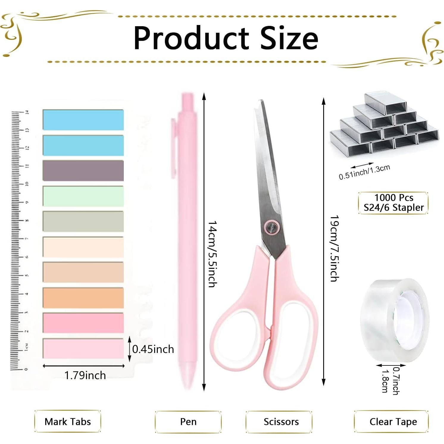 Juego de Suministros de Oficina Musejoy 9 en 1 Rosa