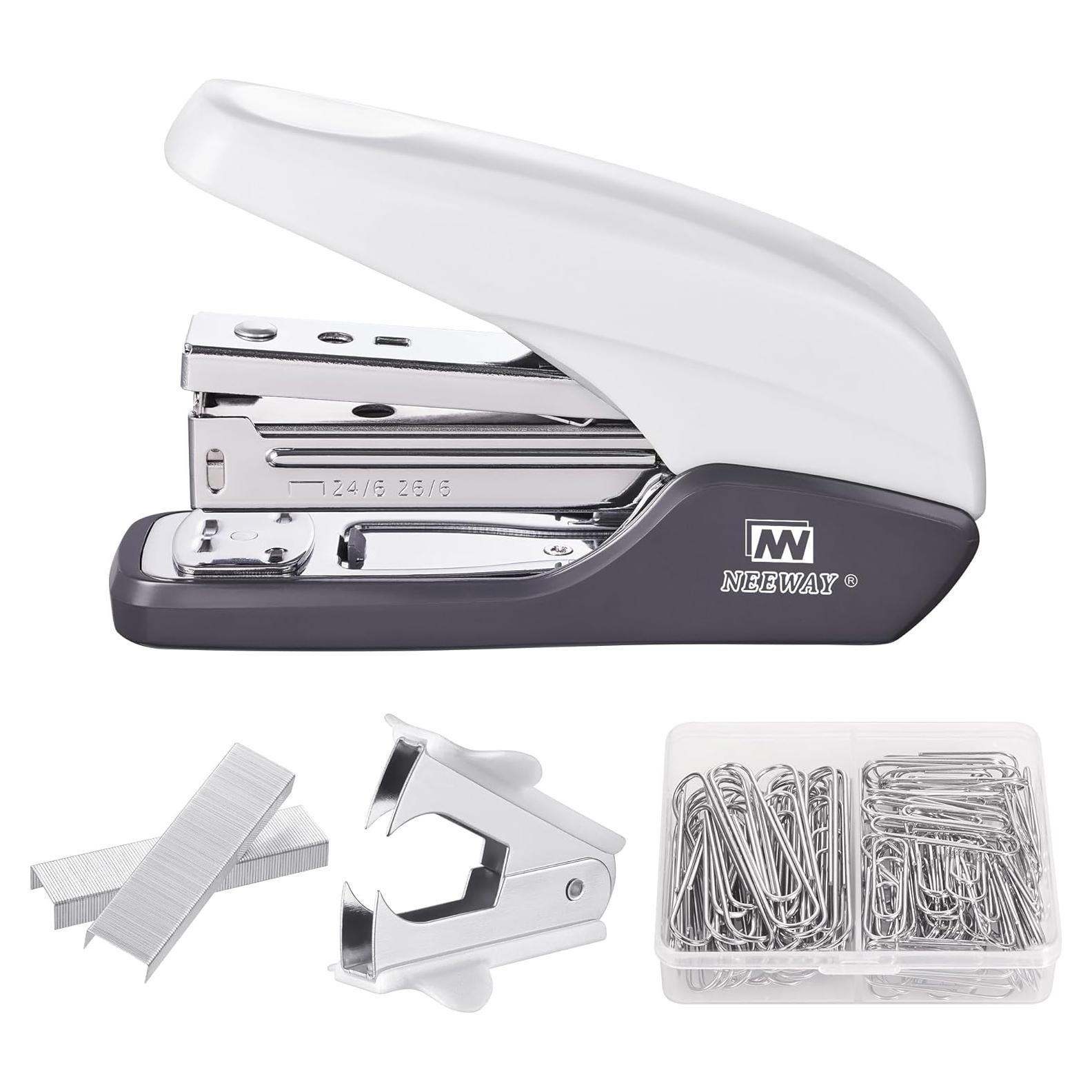 Grapadora NEEWAY Sin Esfuerzo 25 Hojas Blanca + 1000 Grapas