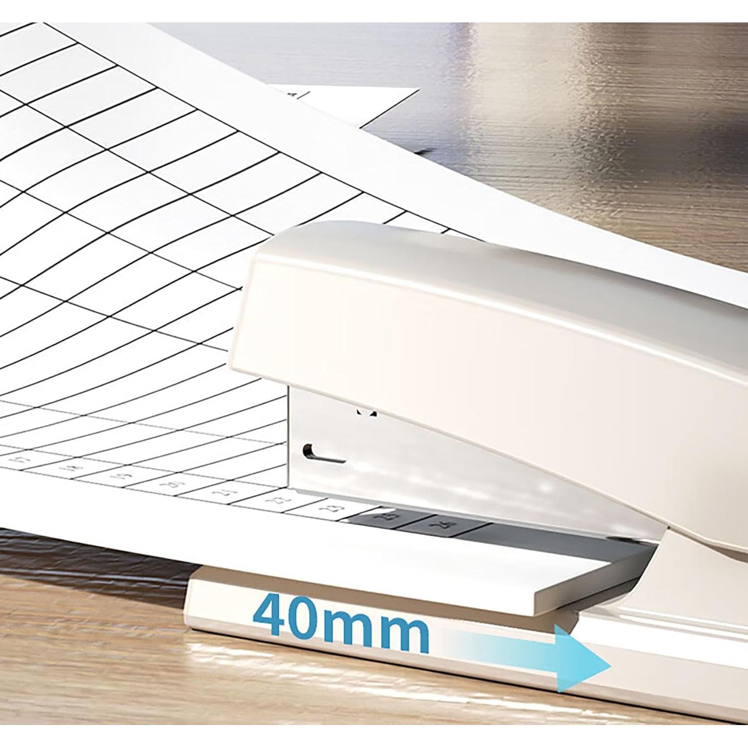 Grapadora de Escritorio Yansanido Blanca 20 Hojas 500 Grapas