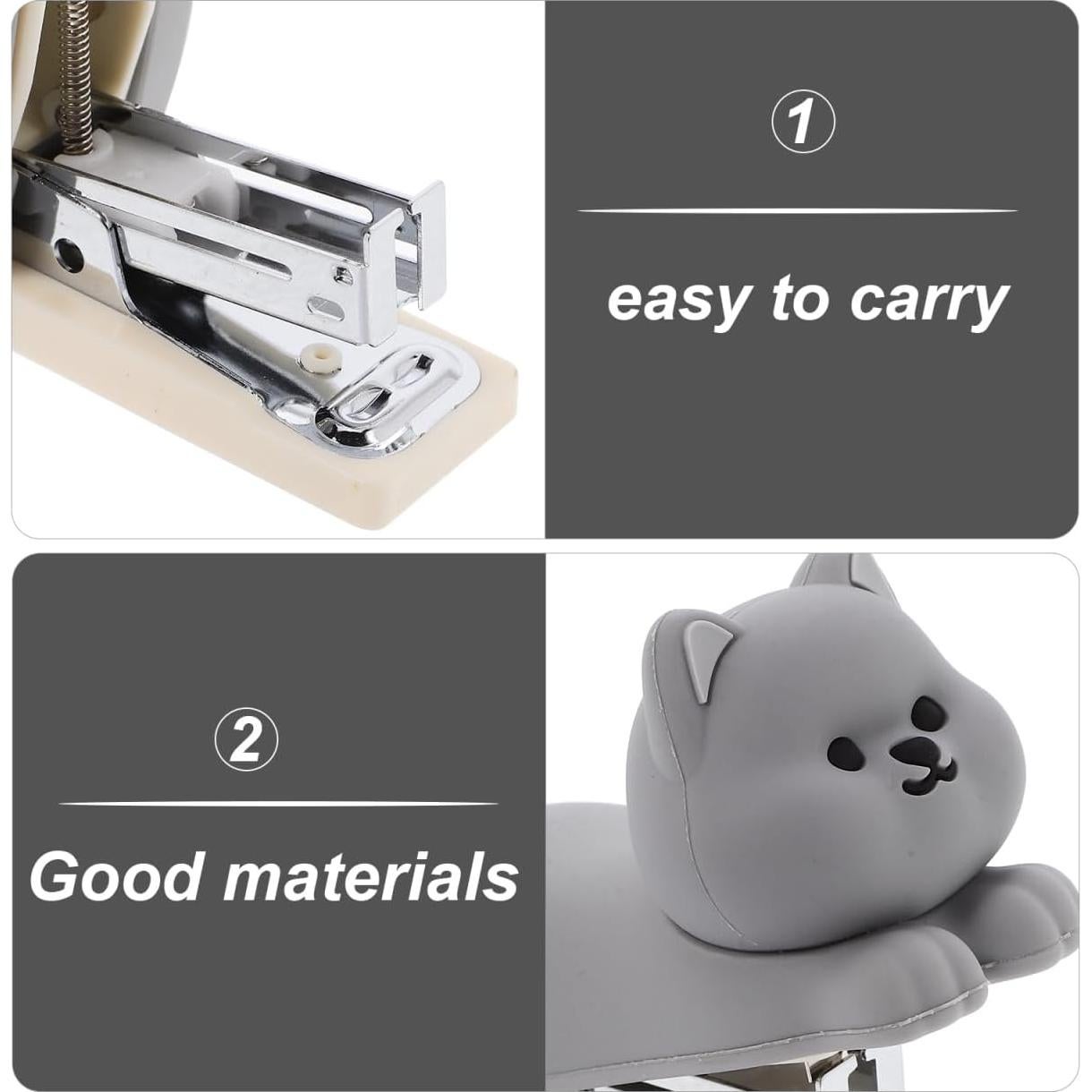 Grapadora de Escritorio VILLCASE de Silicona PVC Gris 9.5x7.5cm