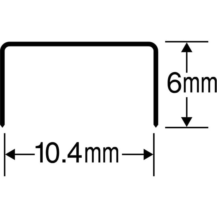 Grapas Mini MAX No. 11, 1,000 Unidades, 6.35 mm Pierna