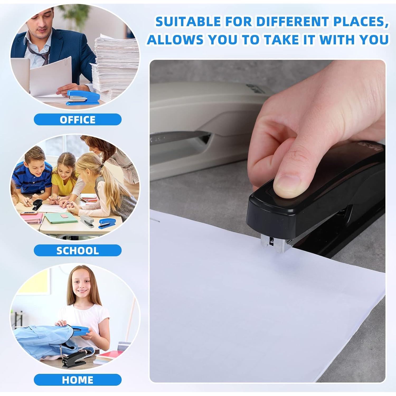 Grapadora de Escritorio Zubebe Alta Capacidad 25 Hojas 6 Pcs