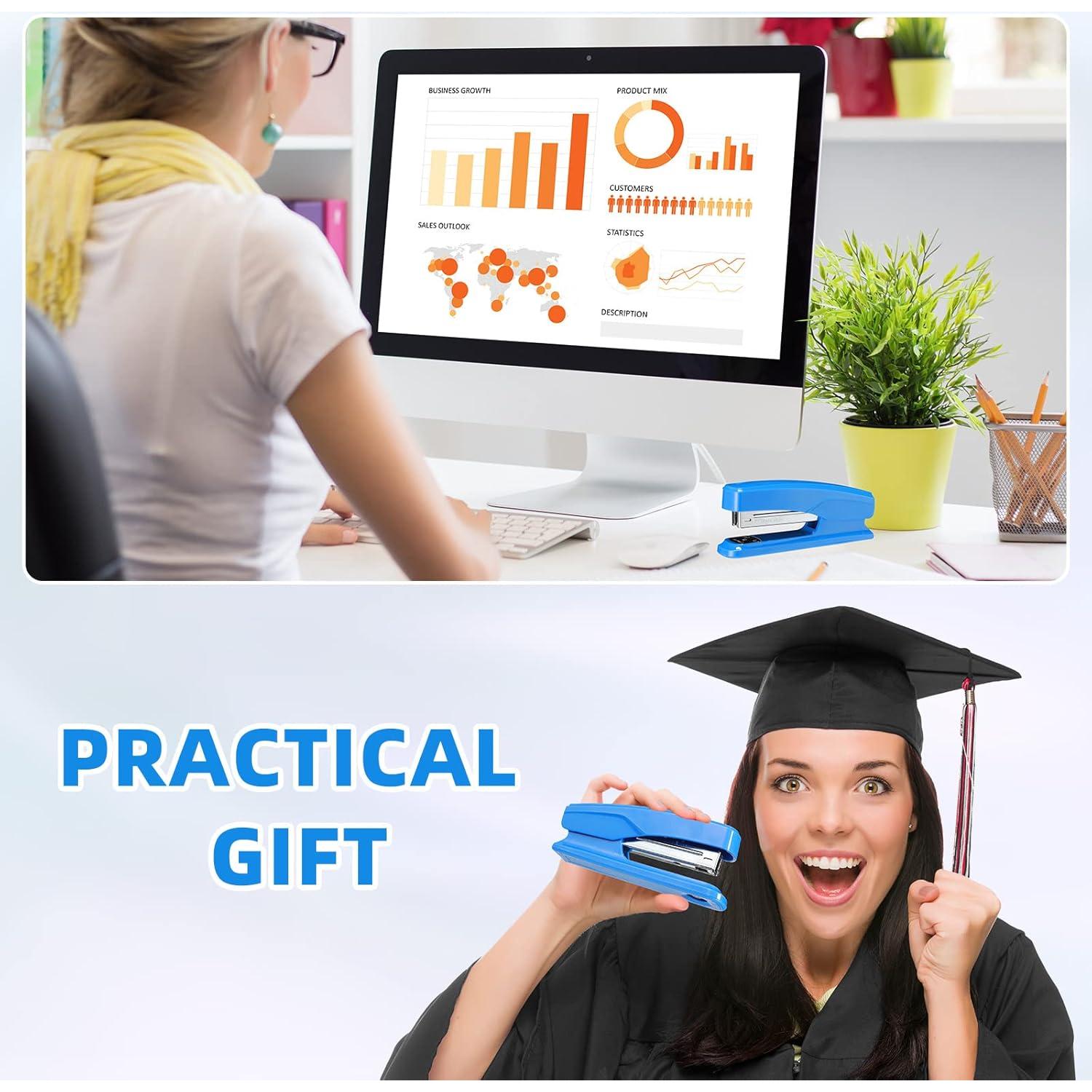 Grapadora de Escritorio Zubebe Alta Capacidad 25 Hojas 6 Pcs