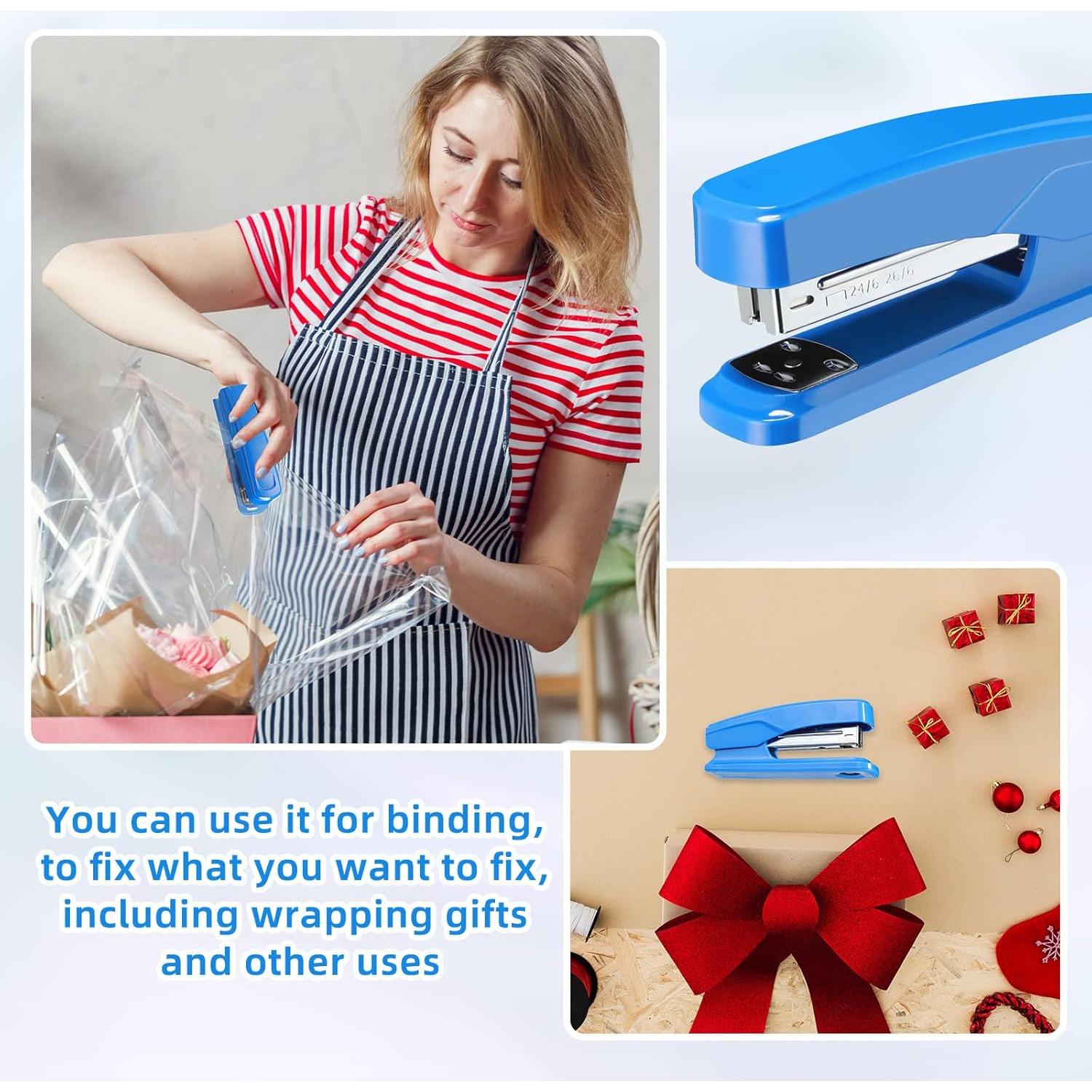 Grapadora de Escritorio Zubebe Alta Capacidad 25 Hojas 6 Pcs