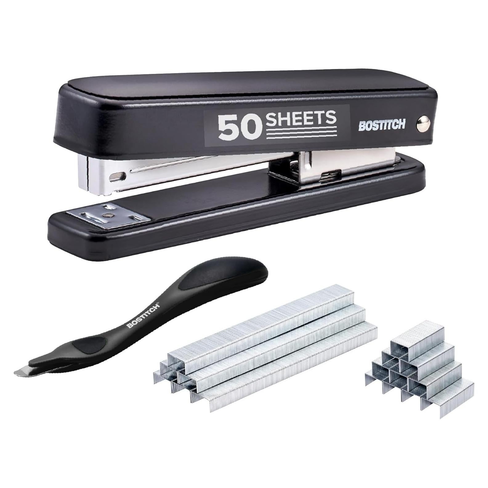 Grapadora Bostitch Titan Metal Negra 50 Hojas Sin Atascos