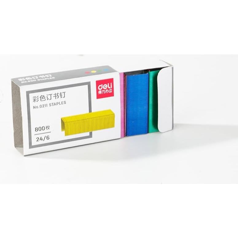 800 Grapas Coloridas Wentoenapp 24x6mm para Oficina y DIY
