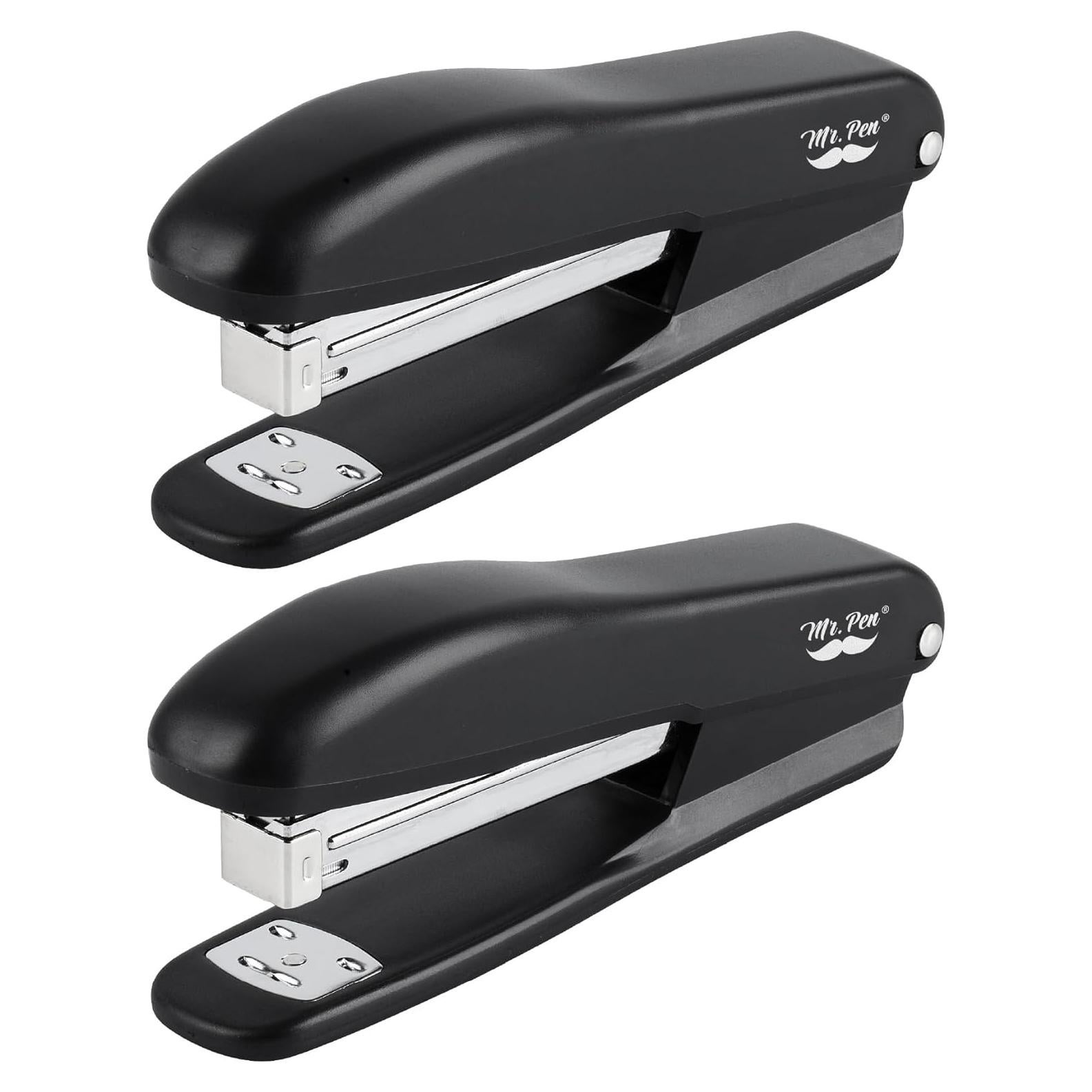 Grapadora de Oficina Mr. Pen ST20 Negra con 200 Grapas