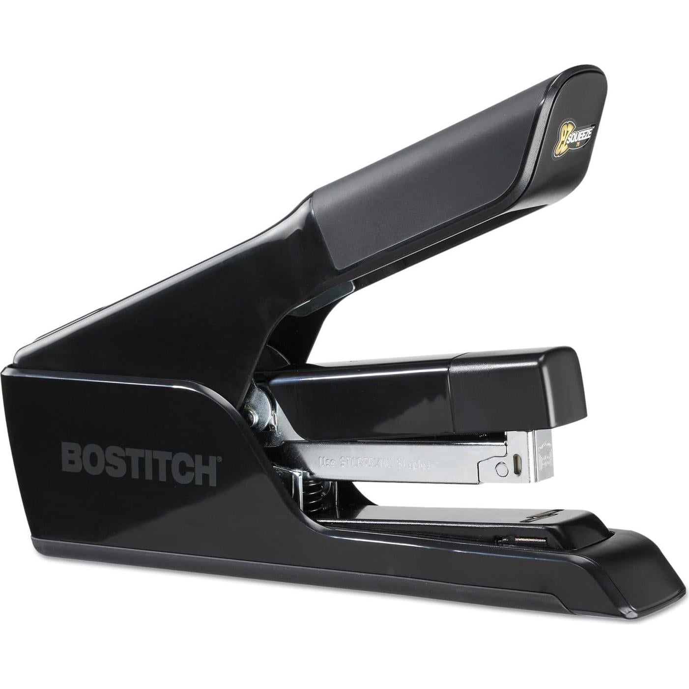 Grapadora Bostitch EZ Squeeze 75 Hojas Clinch Plano Negra