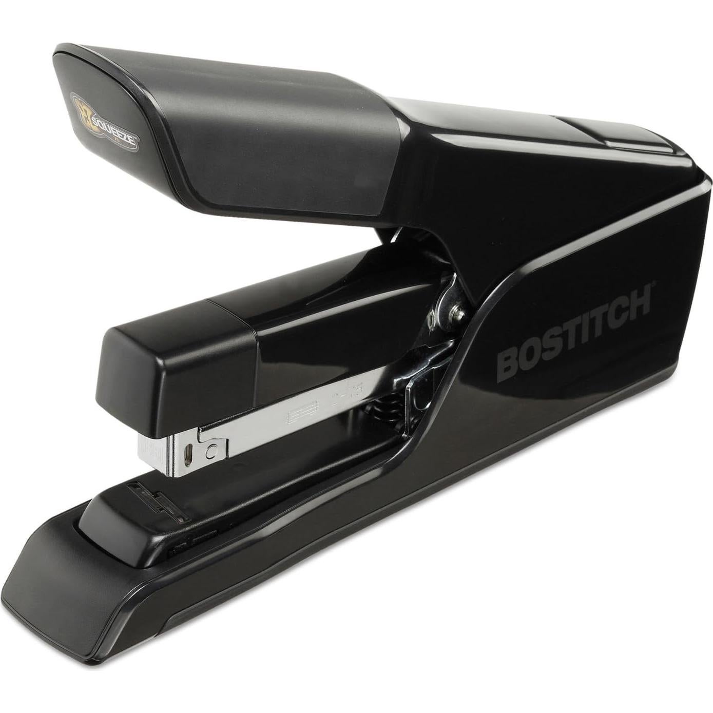 Grapadora Bostitch EZ Squeeze 75 Hojas Clinch Plano Negra