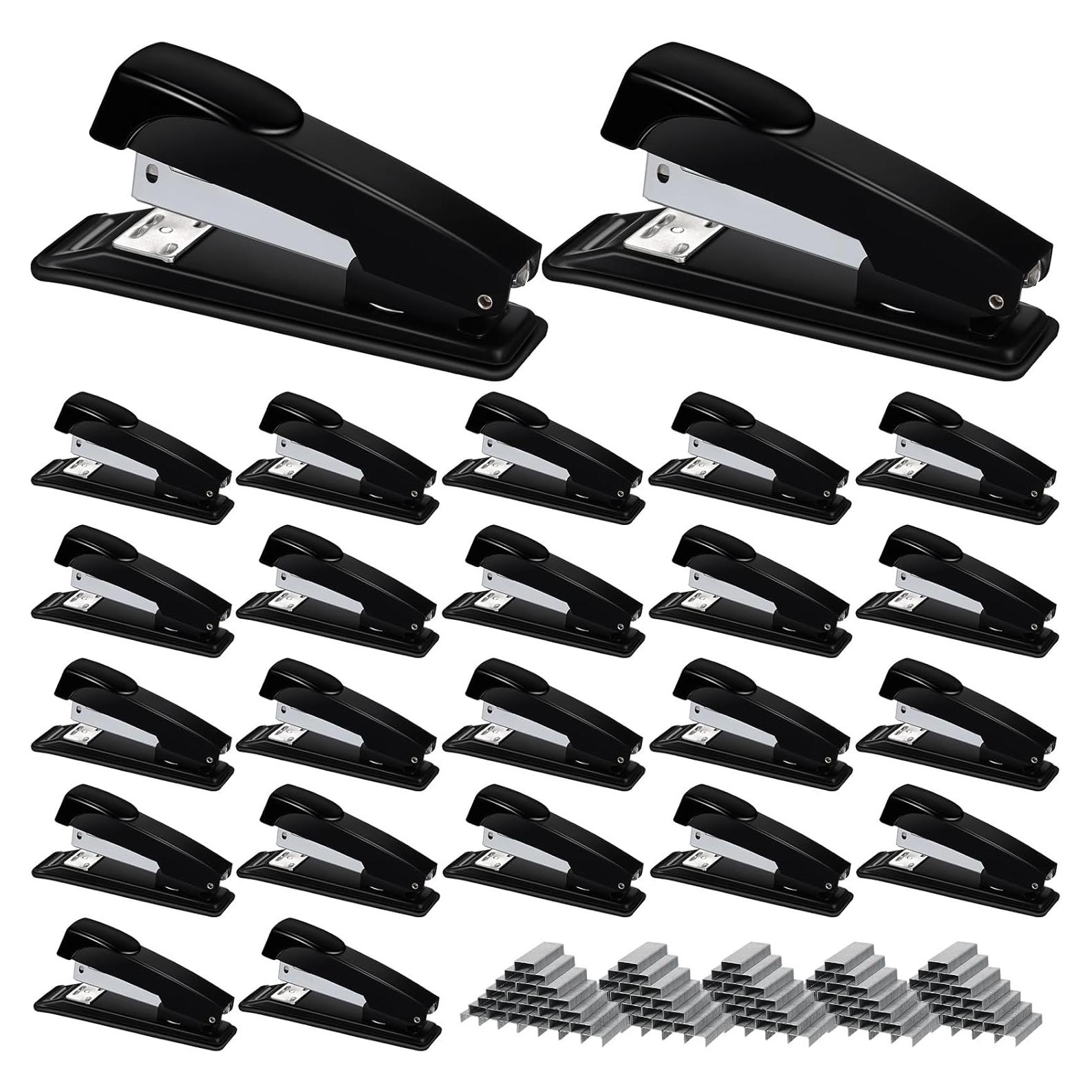 Juego de 24 Grapadoras Yahenda con 12000 Grapas para Oficina