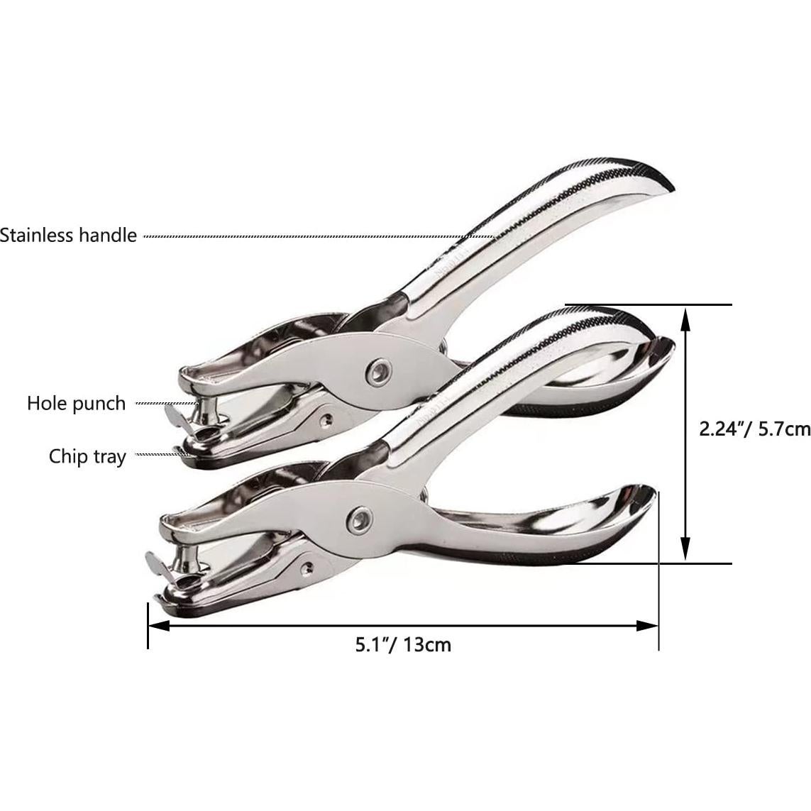 Perforadora de Papel HZMM 2 Pcs 1/4 y 1/8 Pulgada 8 Hojas