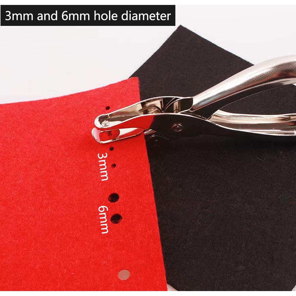 Perforadora de Papel HZMM 2 Pcs 1/4 y 1/8 Pulgada 8 Hojas