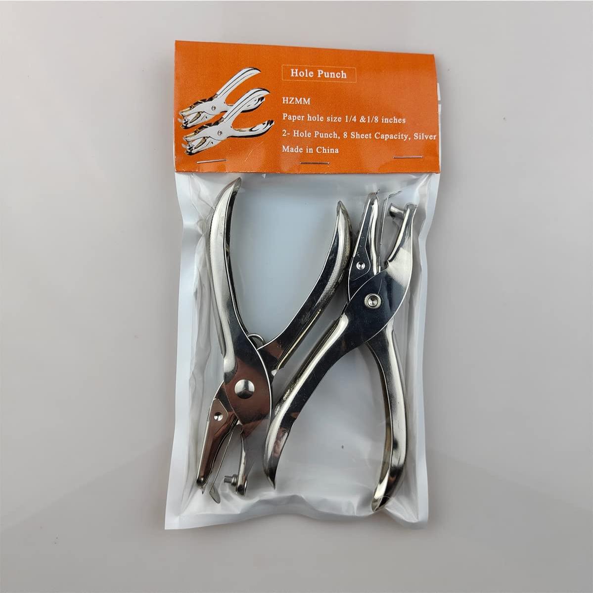 Perforadora de Papel HZMM 2 Pcs 1/4 y 1/8 Pulgada 8 Hojas