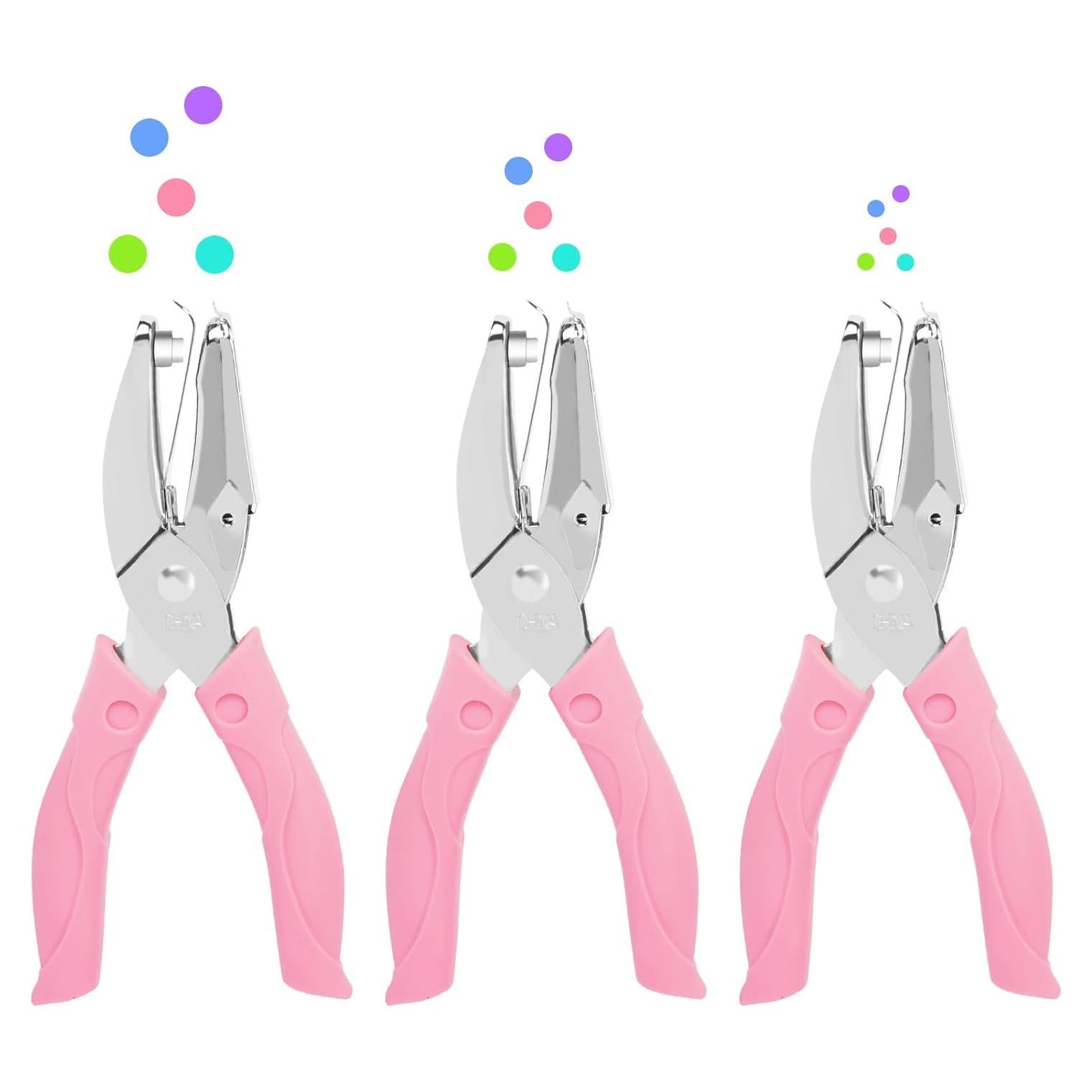 Juego de 3 Perforadoras de Papel UCEC - Círculos 1.5/3/6 mm