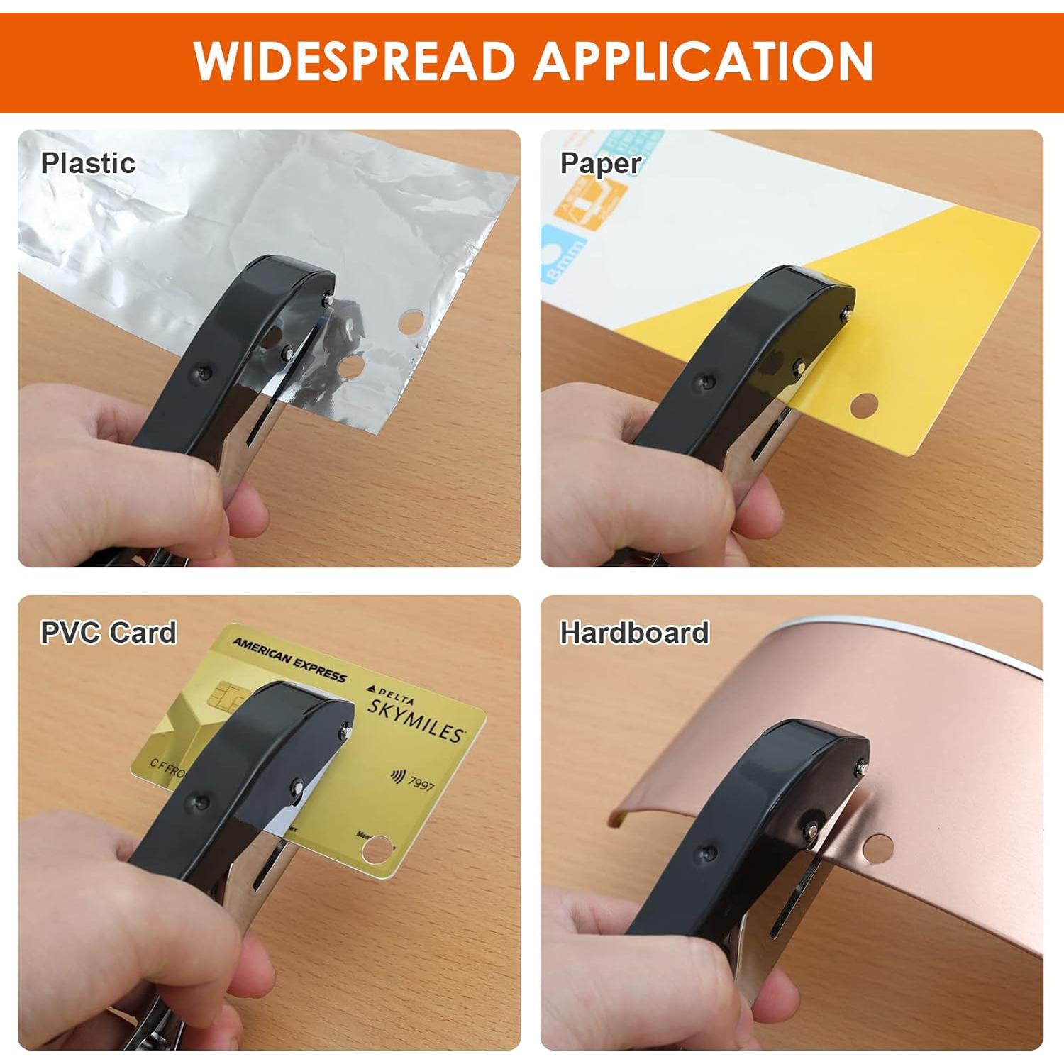 Perforadora de un solo agujero Rikolto 10mm portátil para papel