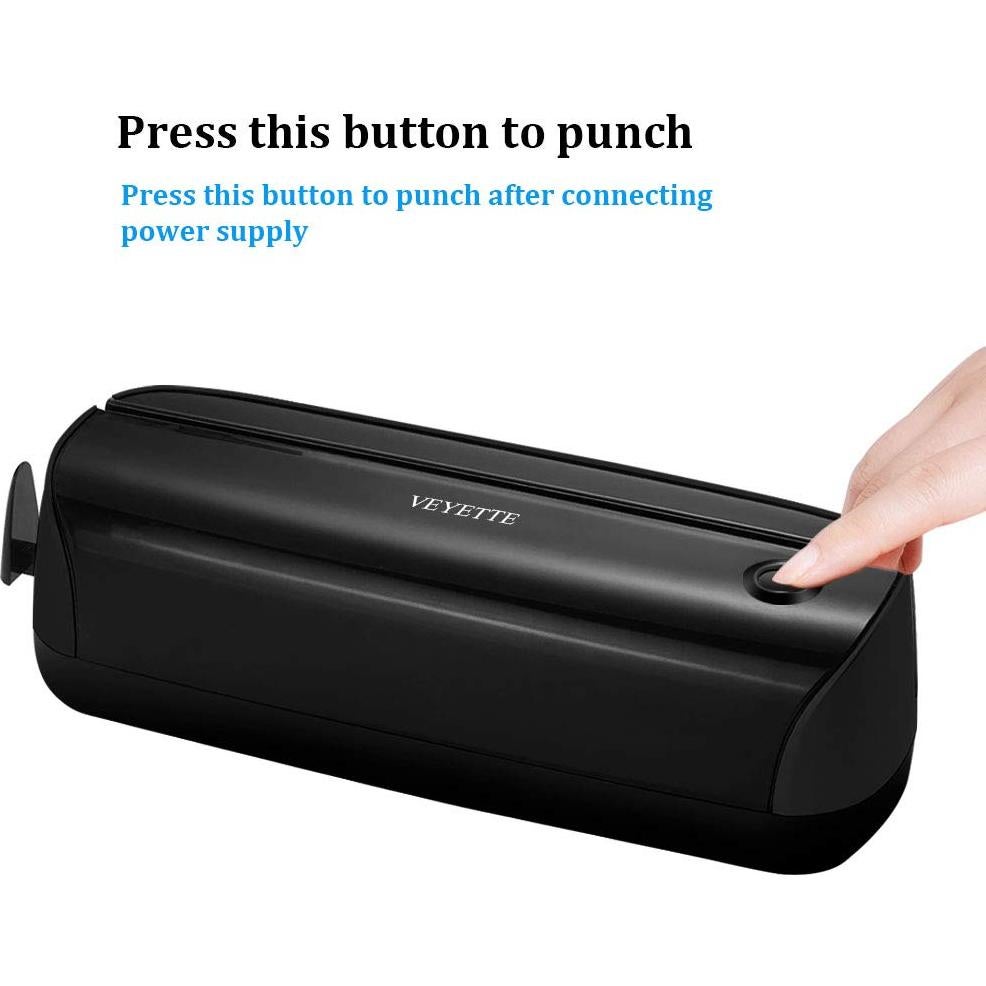 Perforadora Eléctrica de Papel VEYETTE 3 Agujeros 20 Hojas