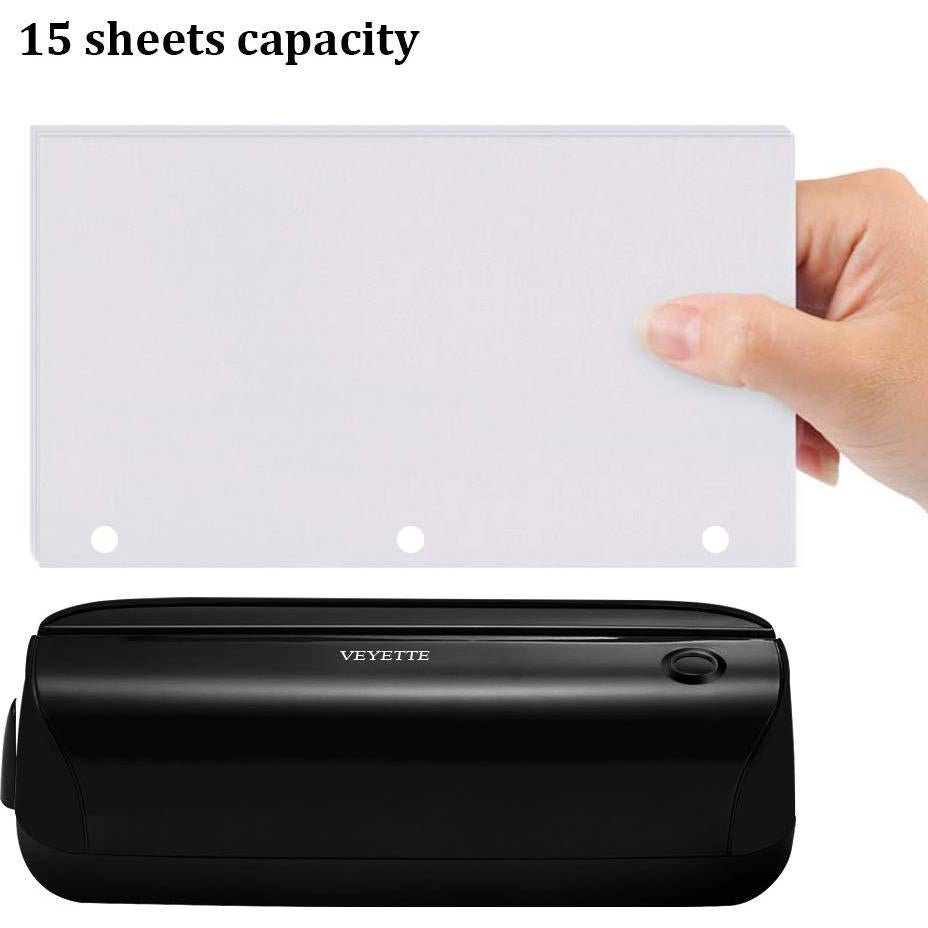 Perforadora Eléctrica de Papel VEYETTE 3 Agujeros 20 Hojas