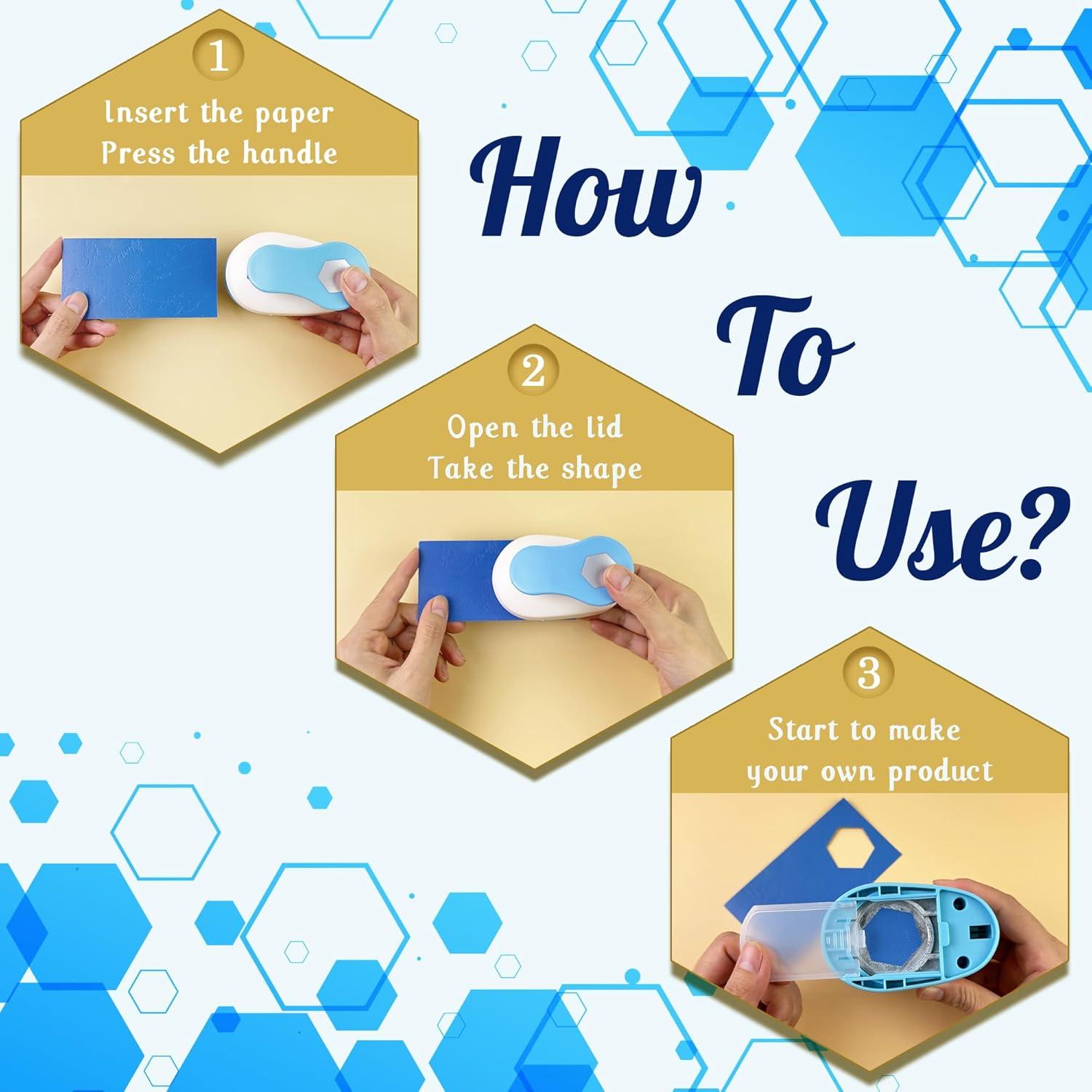 Perforadora hexagonal ECOHU 1 pulgada para manualidades