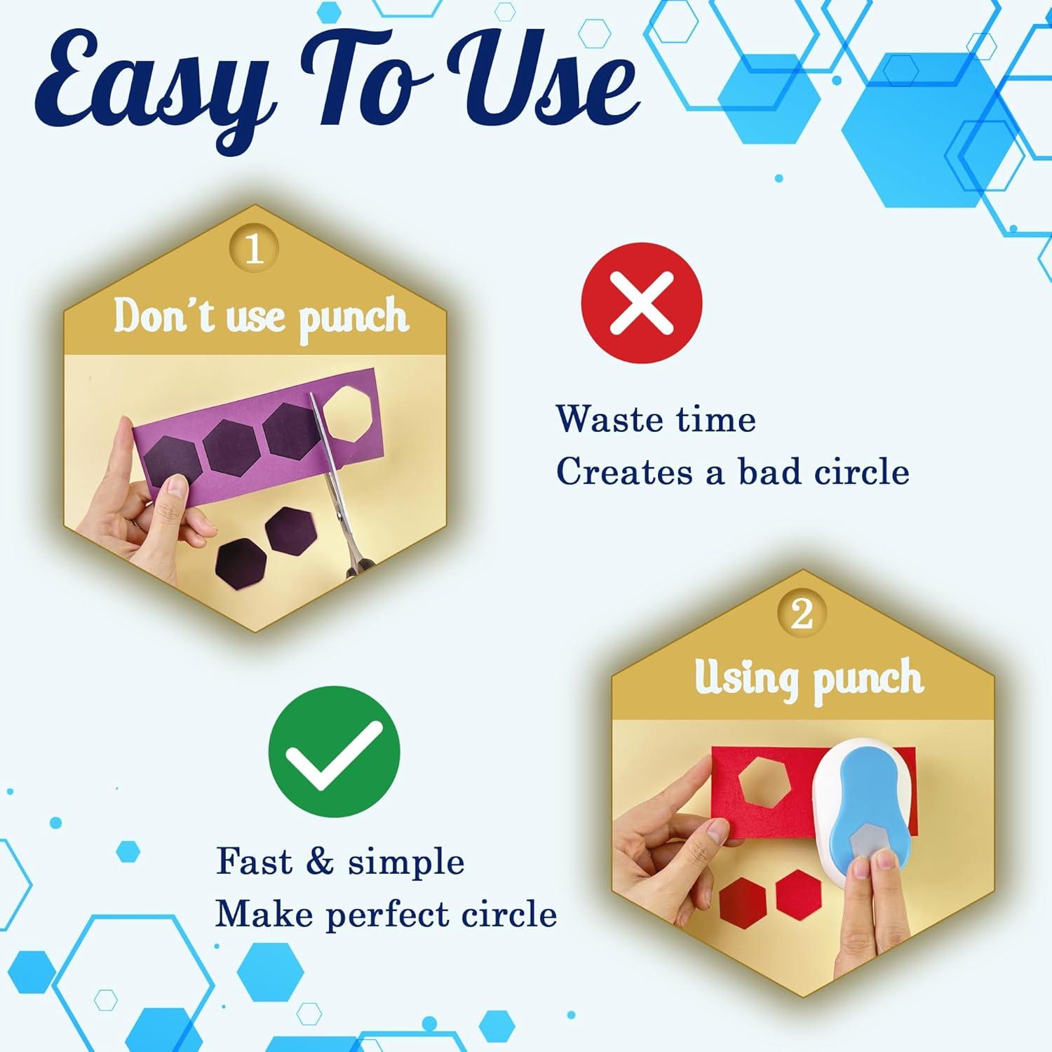 Perforadora hexagonal ECOHU 1 pulgada para manualidades