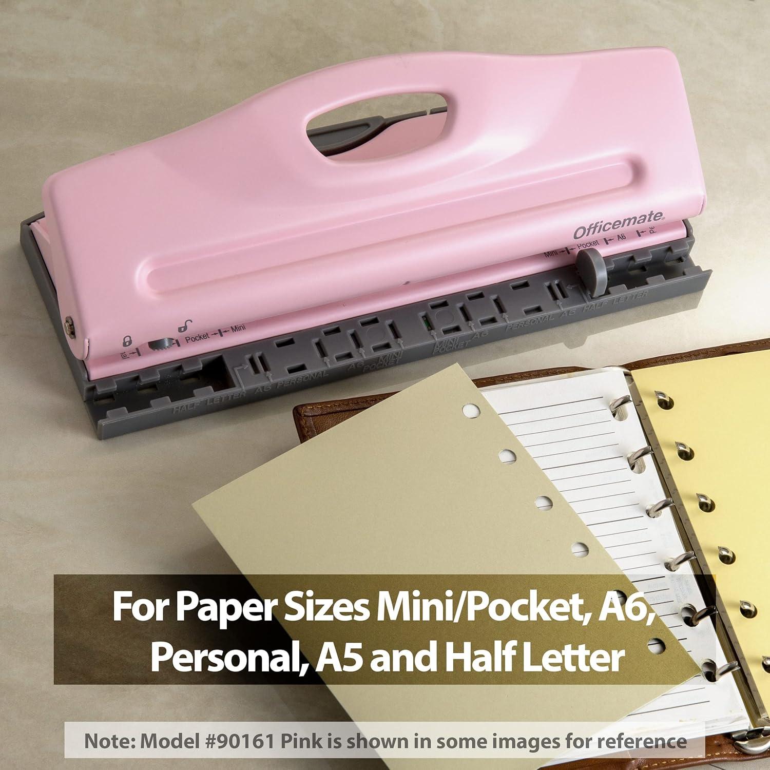 Perforadora Ajustable Officemate 6 Agujeros Azul 0.64 kg