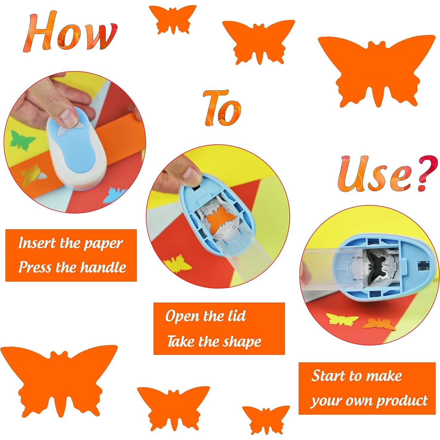 Cortador de Mariposa Ecohu 2.54 cm para Manualidades en Papel